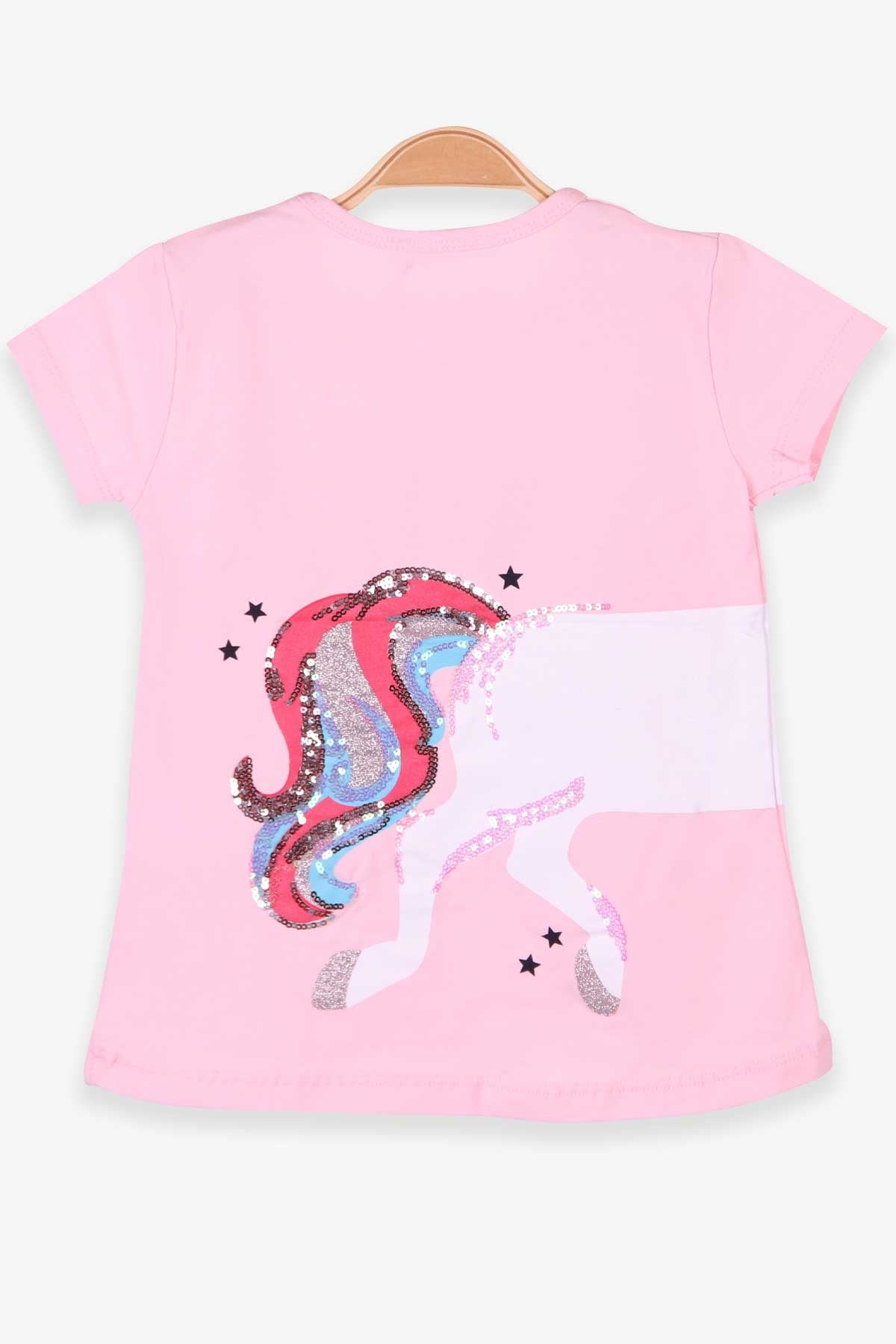 Breeze Kız Çocuk Tişört Unicorn Pudra (3-4 Yaş)