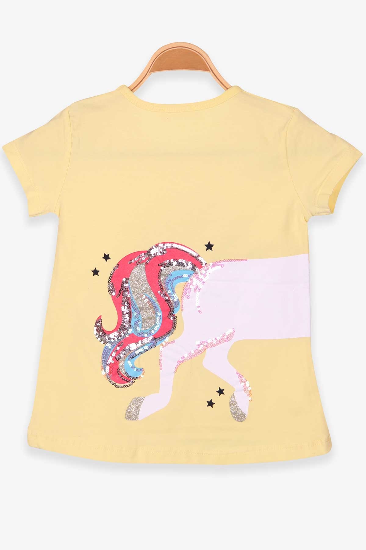 Breeze Kız Çocuk Tişört Unicorn Sarı (3-6 Yaş)