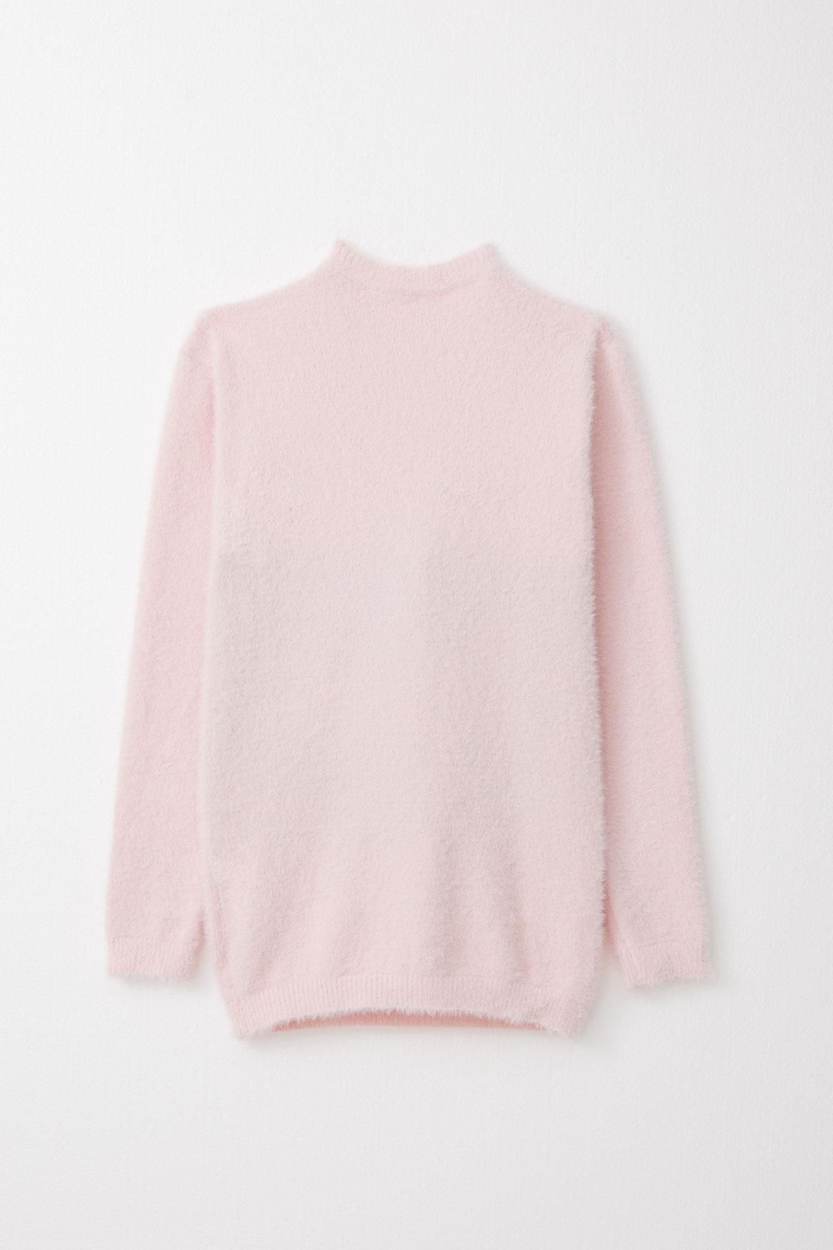 Breeze Kız Çocuk Triko Kazak Basic Pembe (8-14 Yaş)