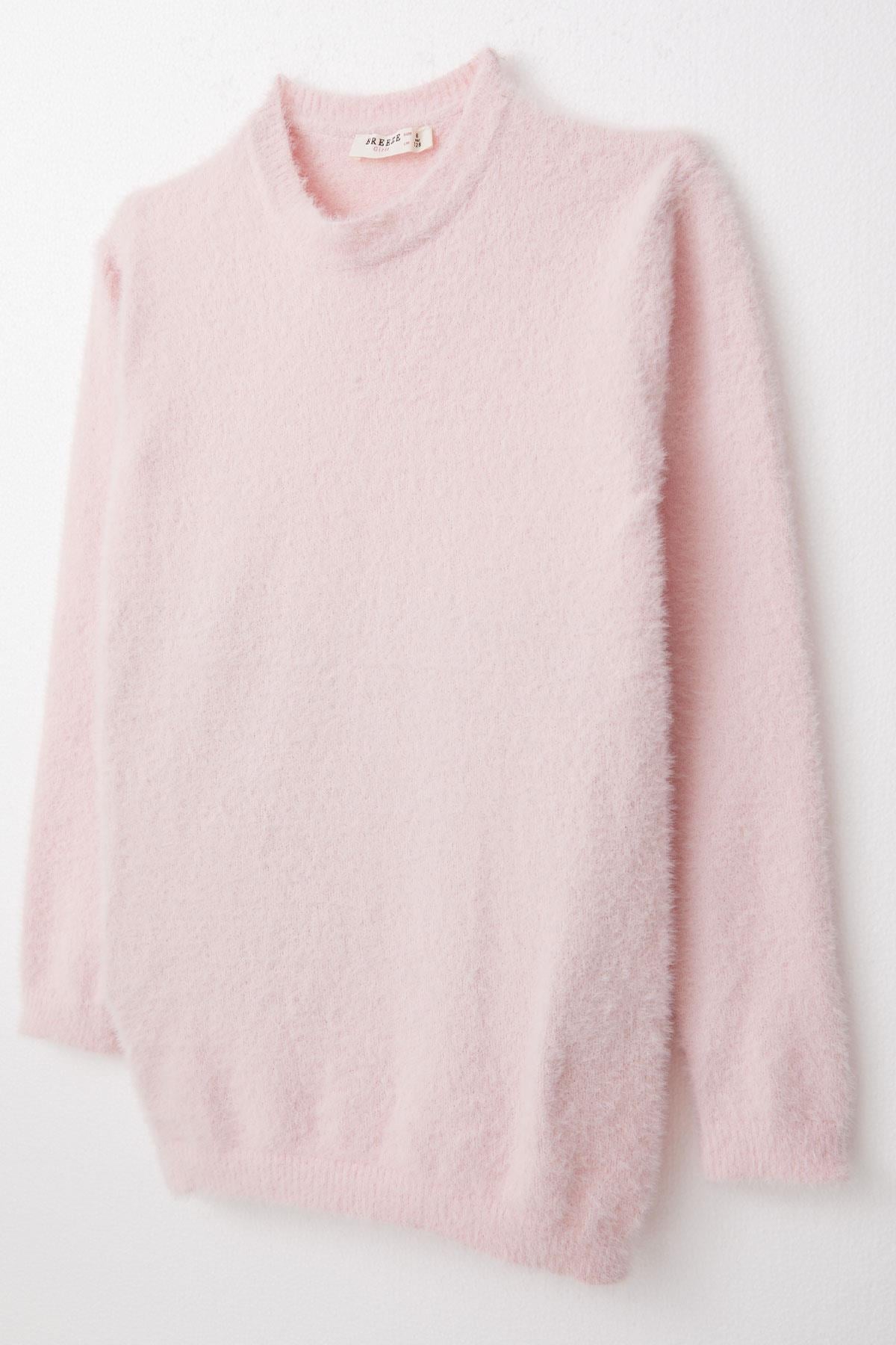 Breeze Kız Çocuk Triko Kazak Basic Pembe (8-14 Yaş)