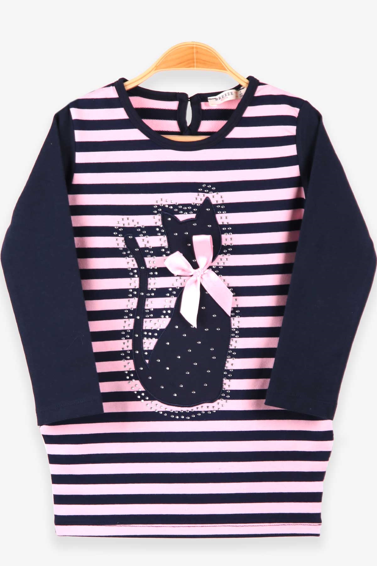 Breeze Kız Çocuk Tunik Kedili Pembe (4-6 Yaş)