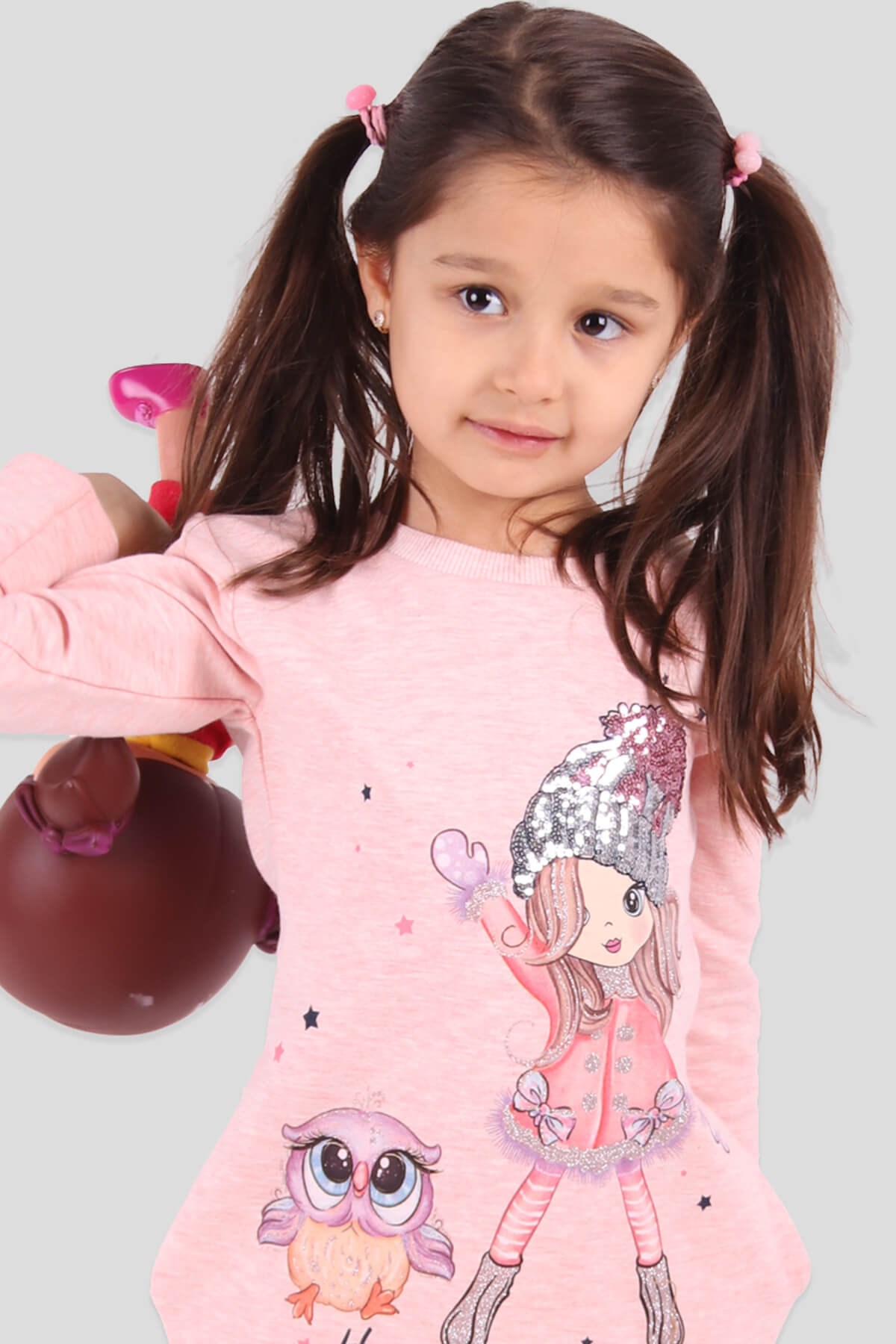 Breeze Kız Çocuk Tunik Pullu Somon (3-8 Yaş)
