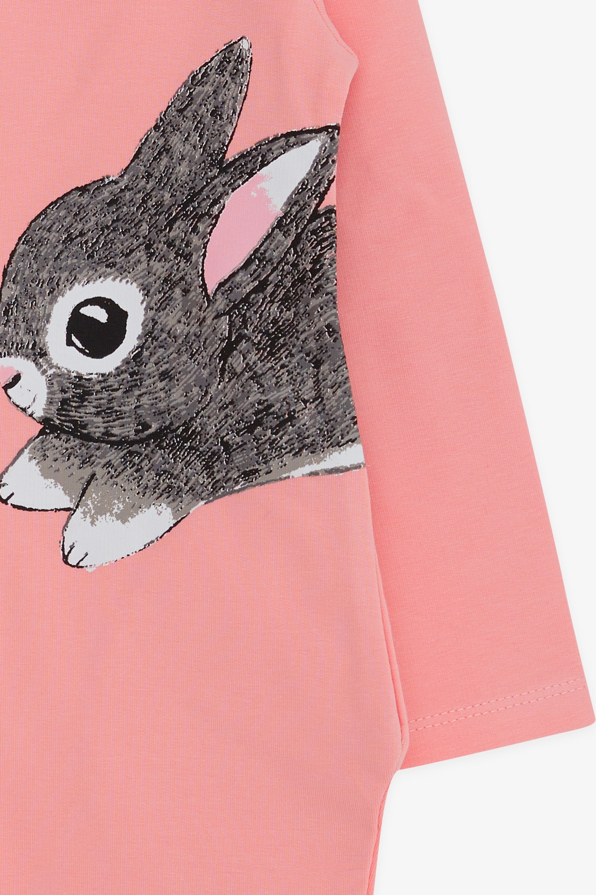 Breeze Kız Çocuk Tunik Tavşan Desenli Pembe (1.5-4 Yaş)