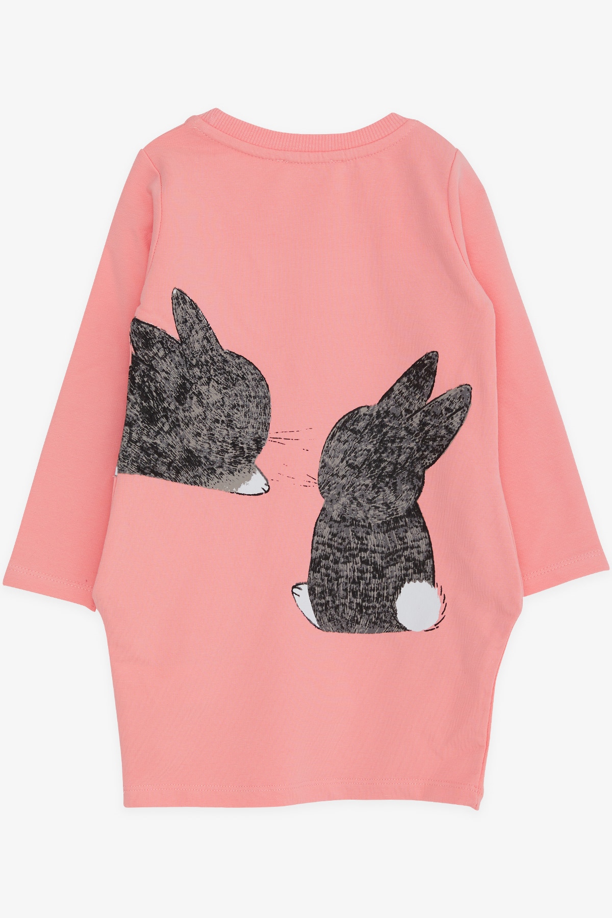 Breeze Kız Çocuk Tunik Tavşan Desenli Pembe (1.5-4 Yaş)