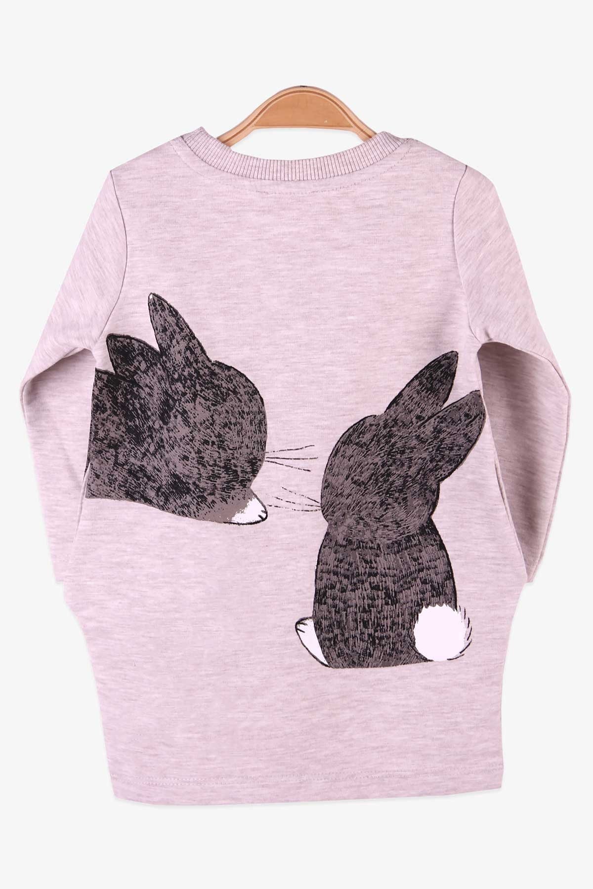 Breeze Kız Çocuk Tunik Tavşan Desenli Bej (1.5-5 Yaş)