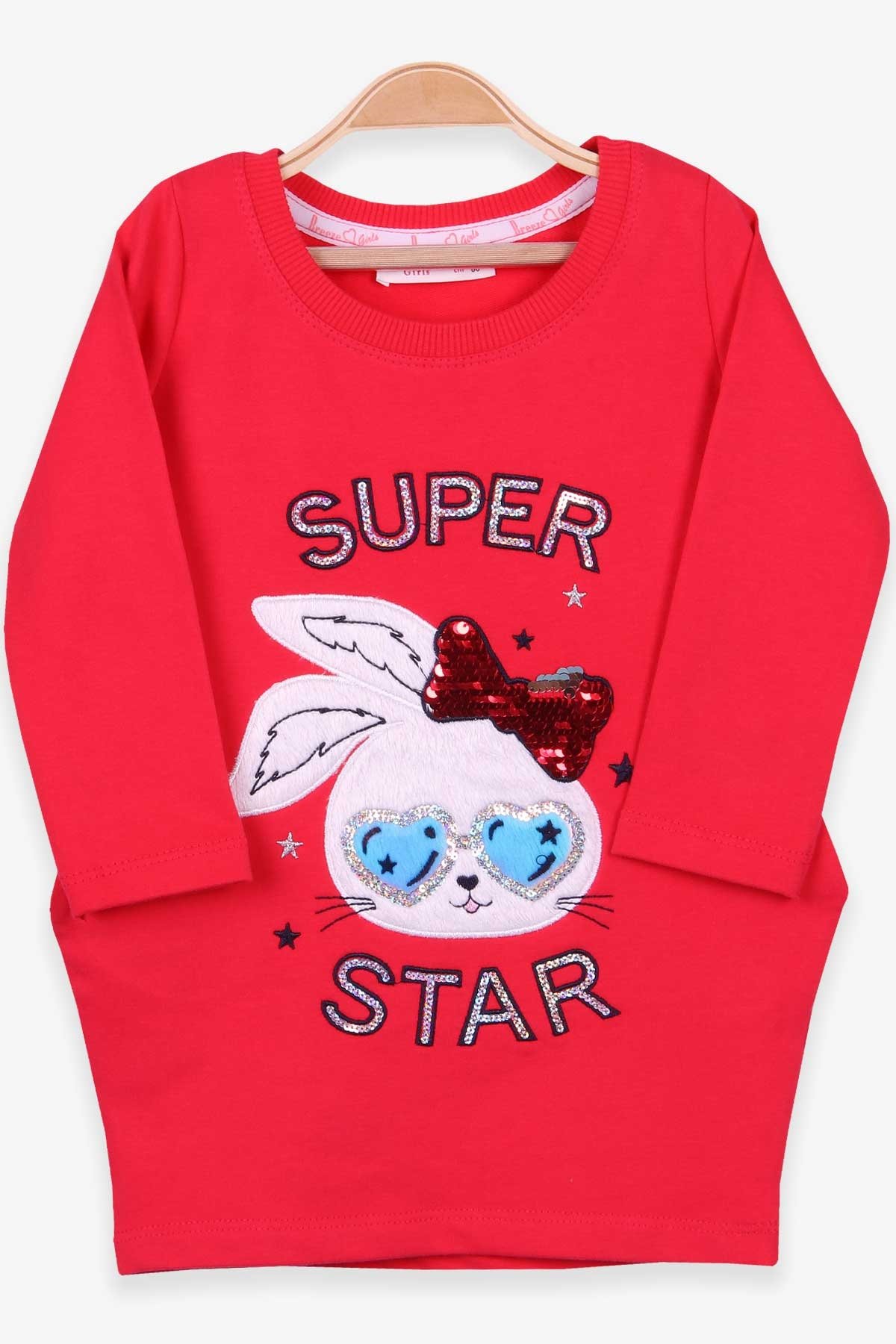 Breeze Kız Çocuk Tunik Tavşan Nakışlı Narçiçeği (1.5-5 Yaş)