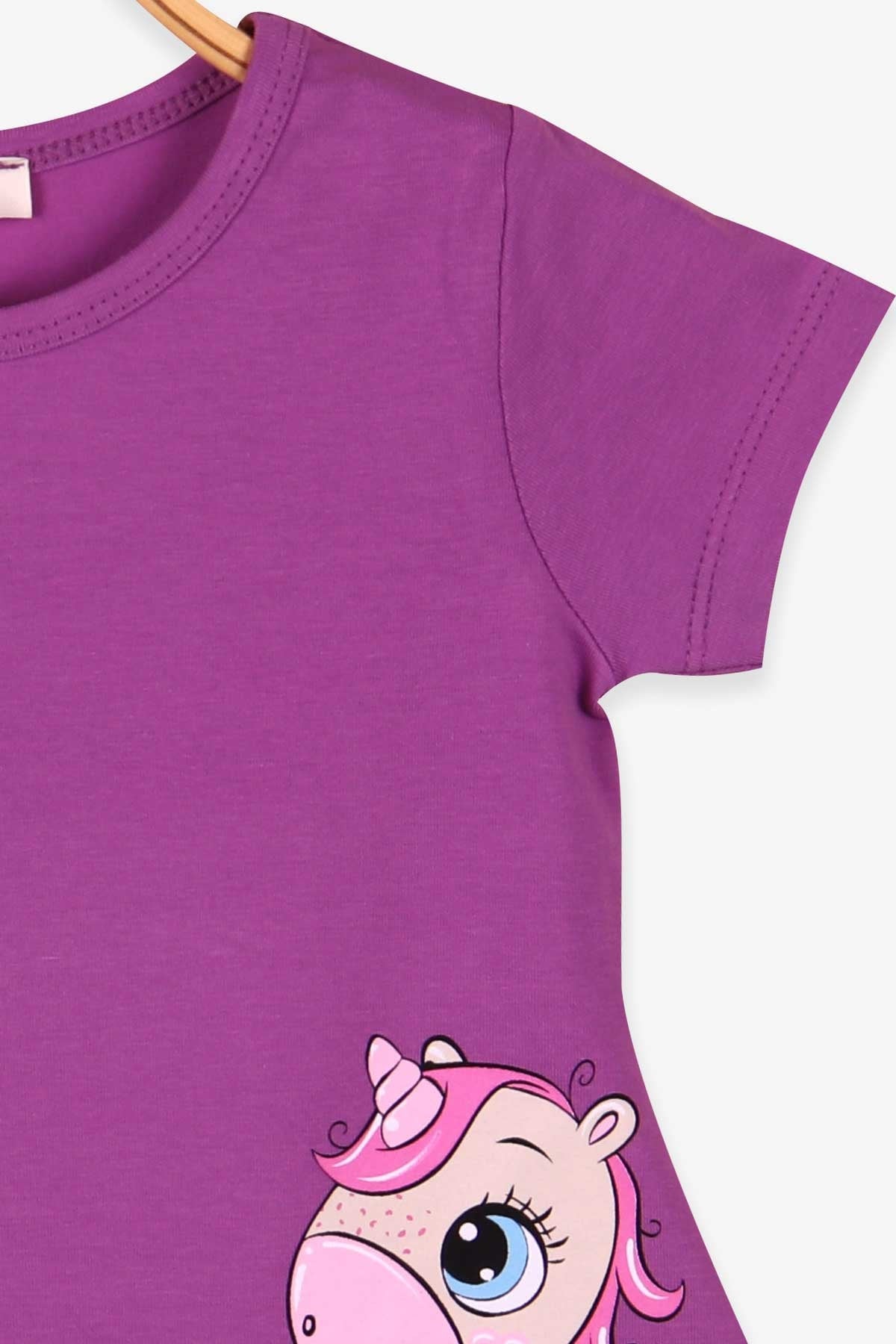 Breeze Kız Çocuk Tunik Unicorn Mor (1.5-5 Yaş)