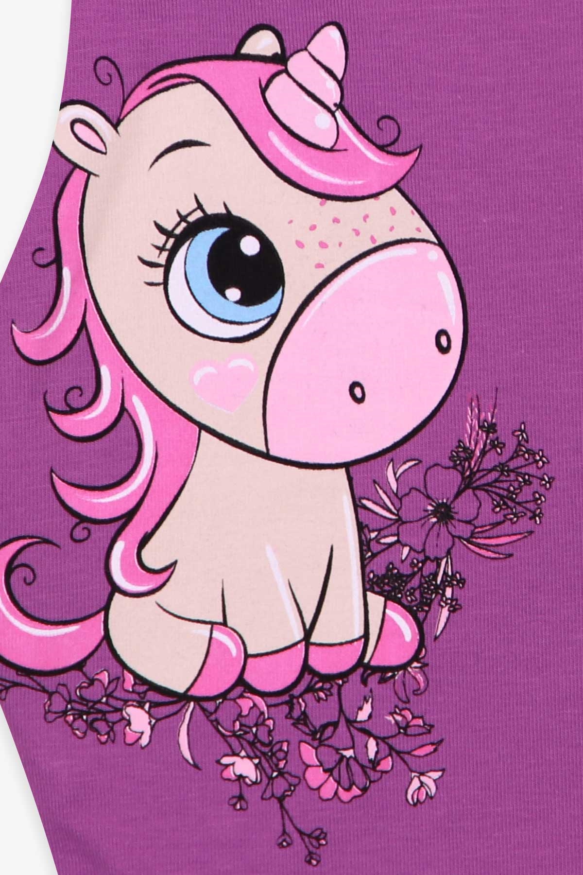Breeze Kız Çocuk Tunik Unicorn Mor (1.5-5 Yaş)