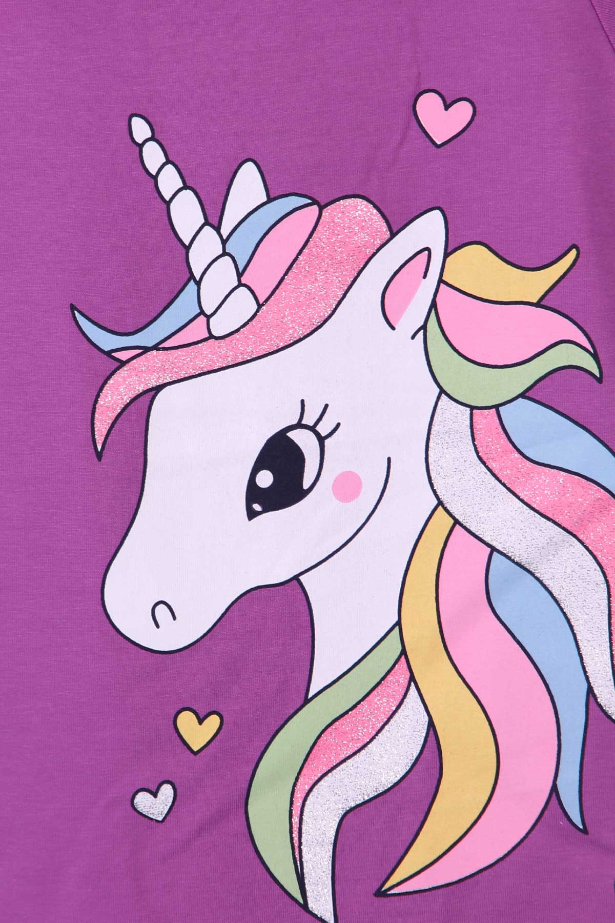 Breeze Kız Çocuk Tunik Unicorn Mor (2-3 Yaş)