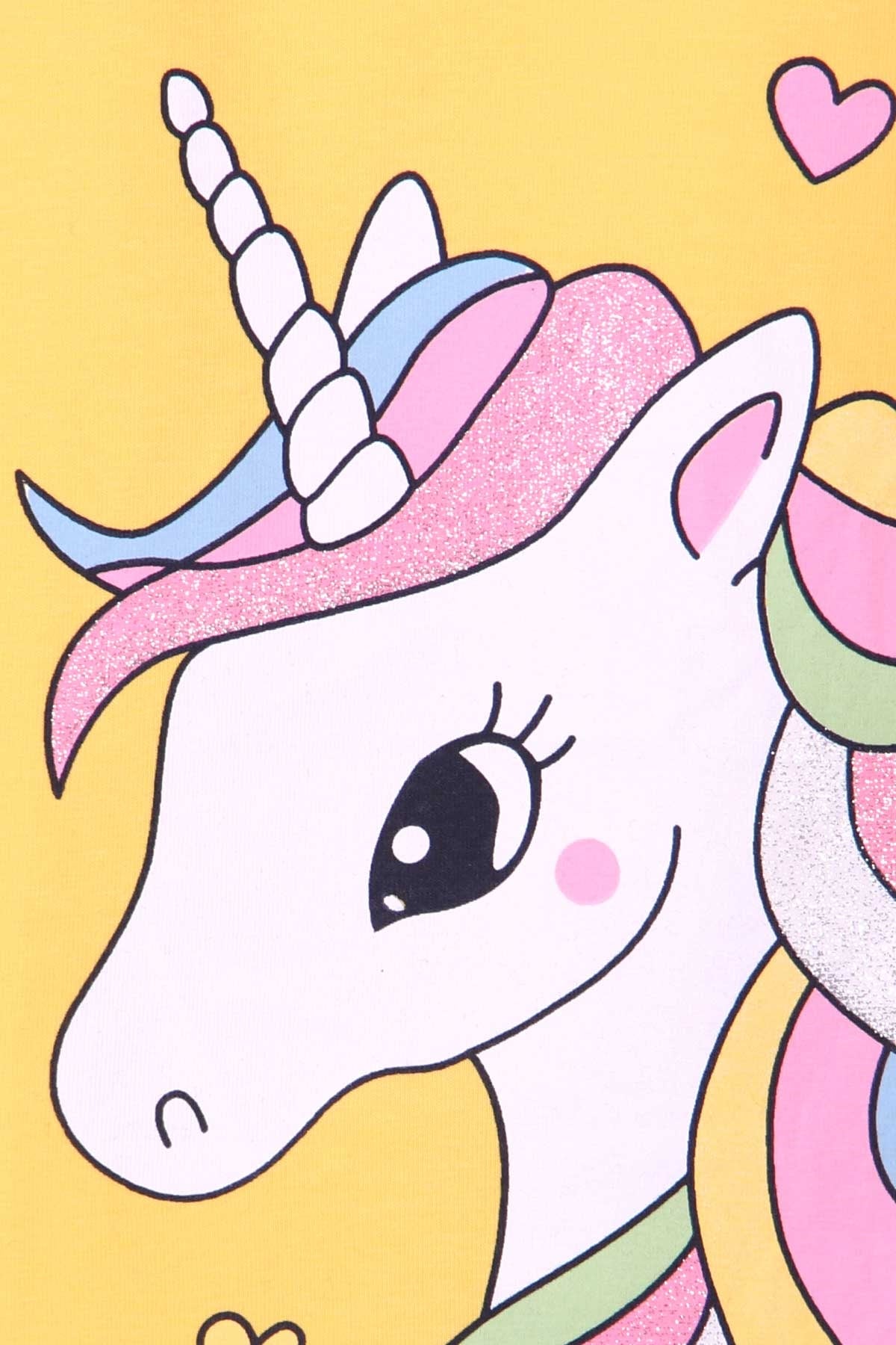 Breeze Kız Çocuk Tunik Unicorn Sarı (2-6 Yaş)