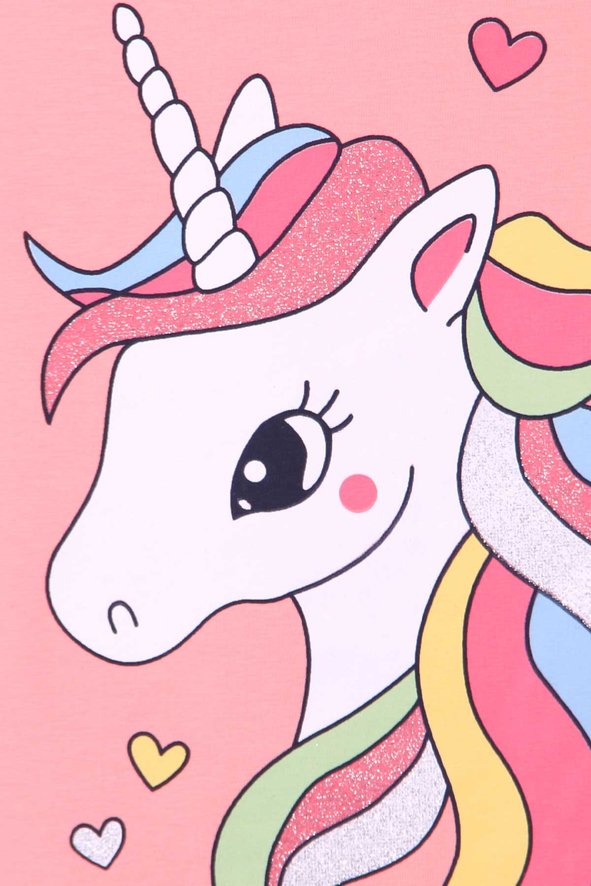 Breeze Kız Çocuk Tunik Unicorn Somon (2-6 Yaş)