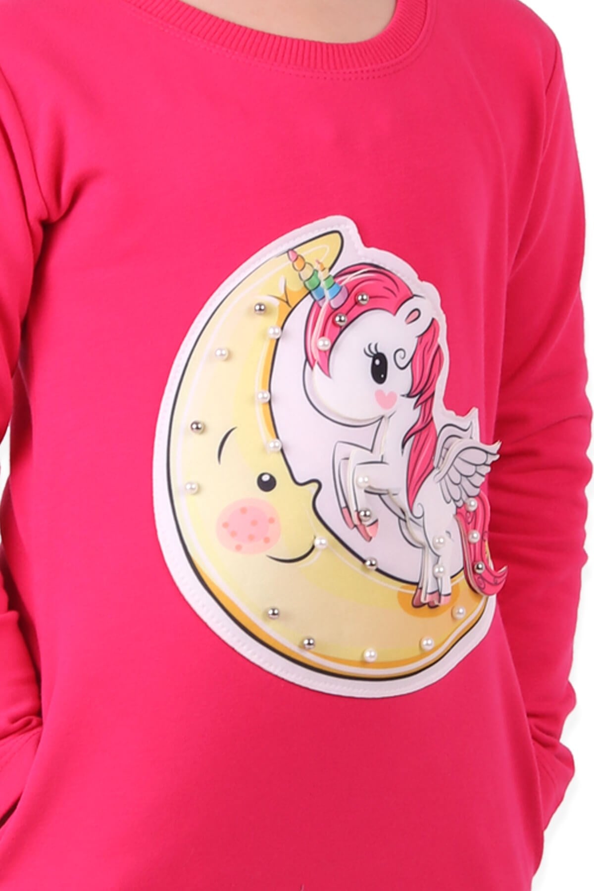Breeze Kız Çocuk Tunik Unicornlu Fuşya (3-7 Yaş)