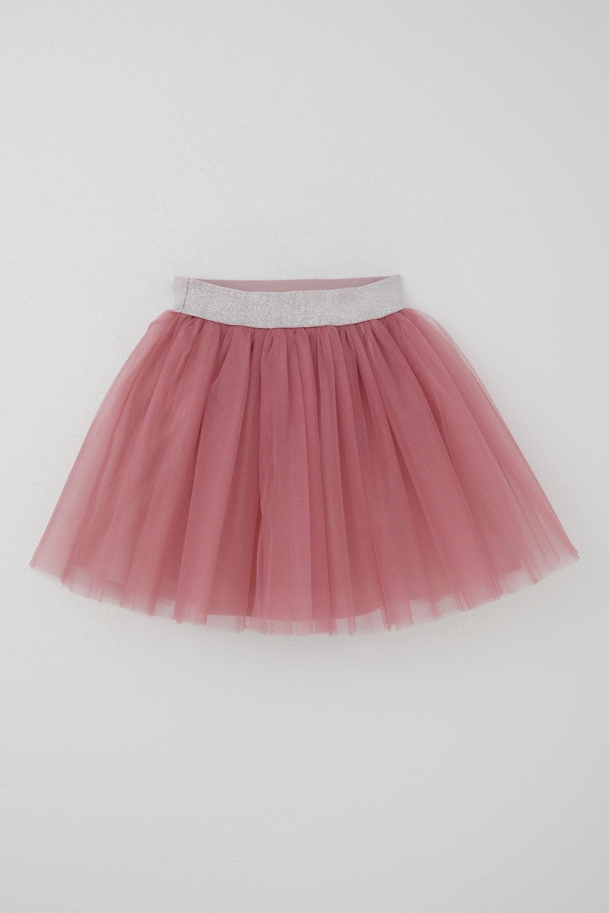 Breeze Kız Çocuk Tütü Etek Beli Sim Detaylı Lastikli Gülkurusu (5-10 Yaş)