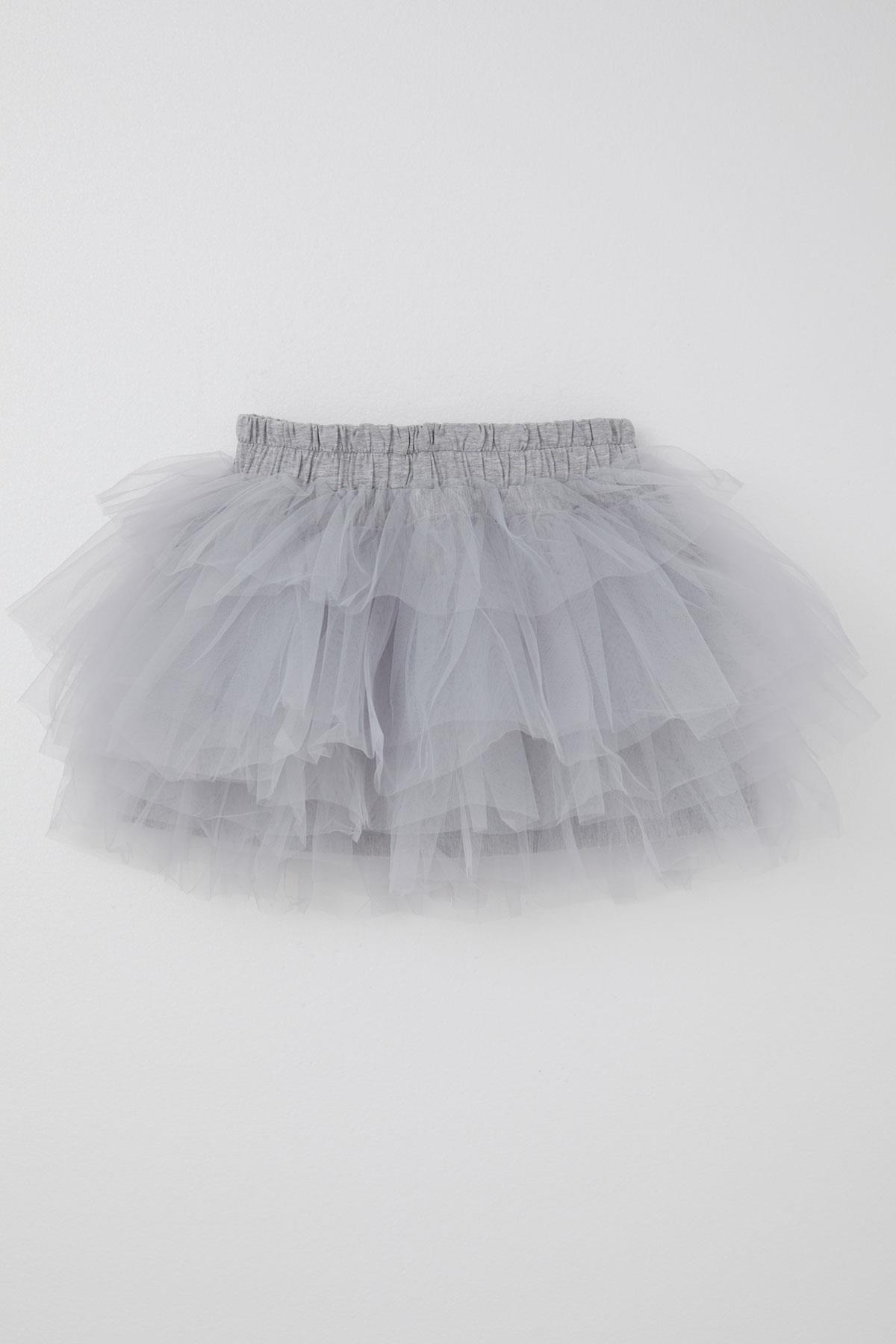 Breeze Kız Çocuk Tütü Etek Gri (8-12 Yaş)