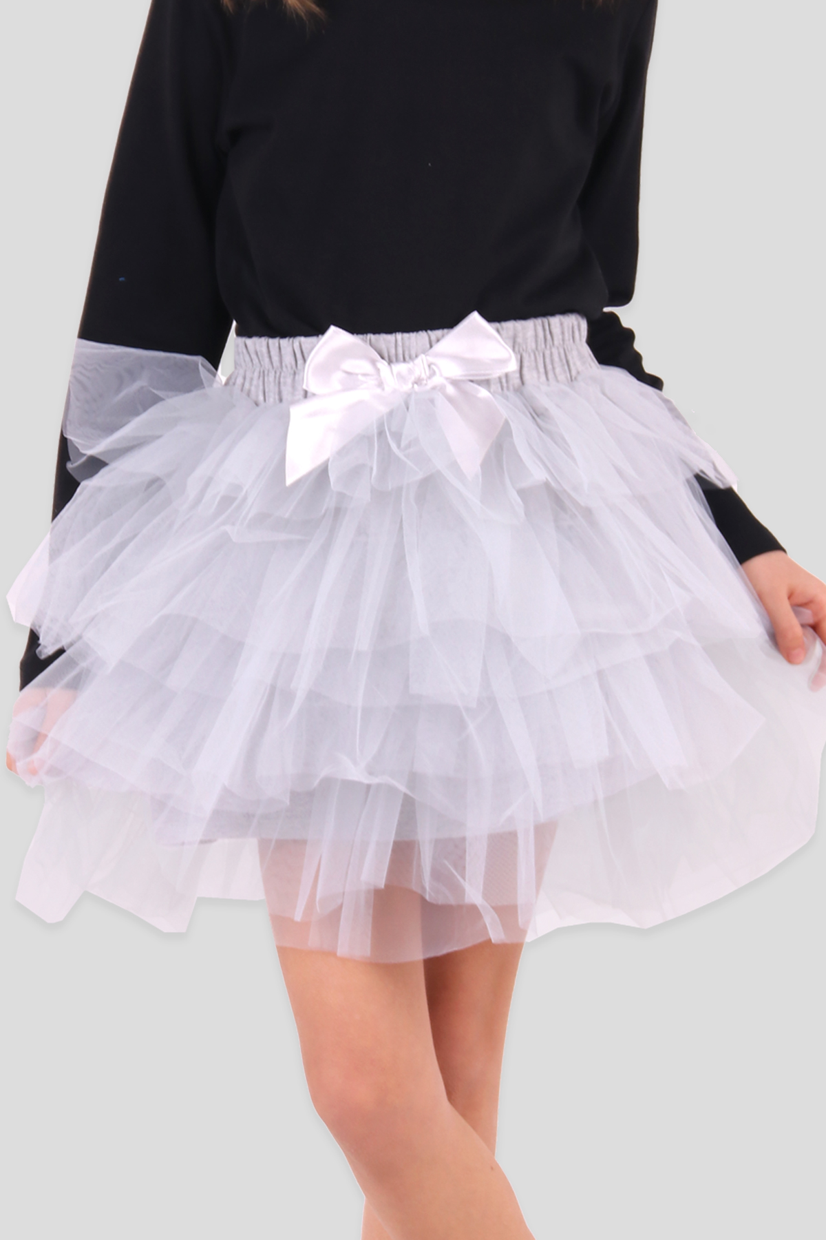 Breeze Kız Çocuk Tütü Etek Gri (8-12 Yaş)
