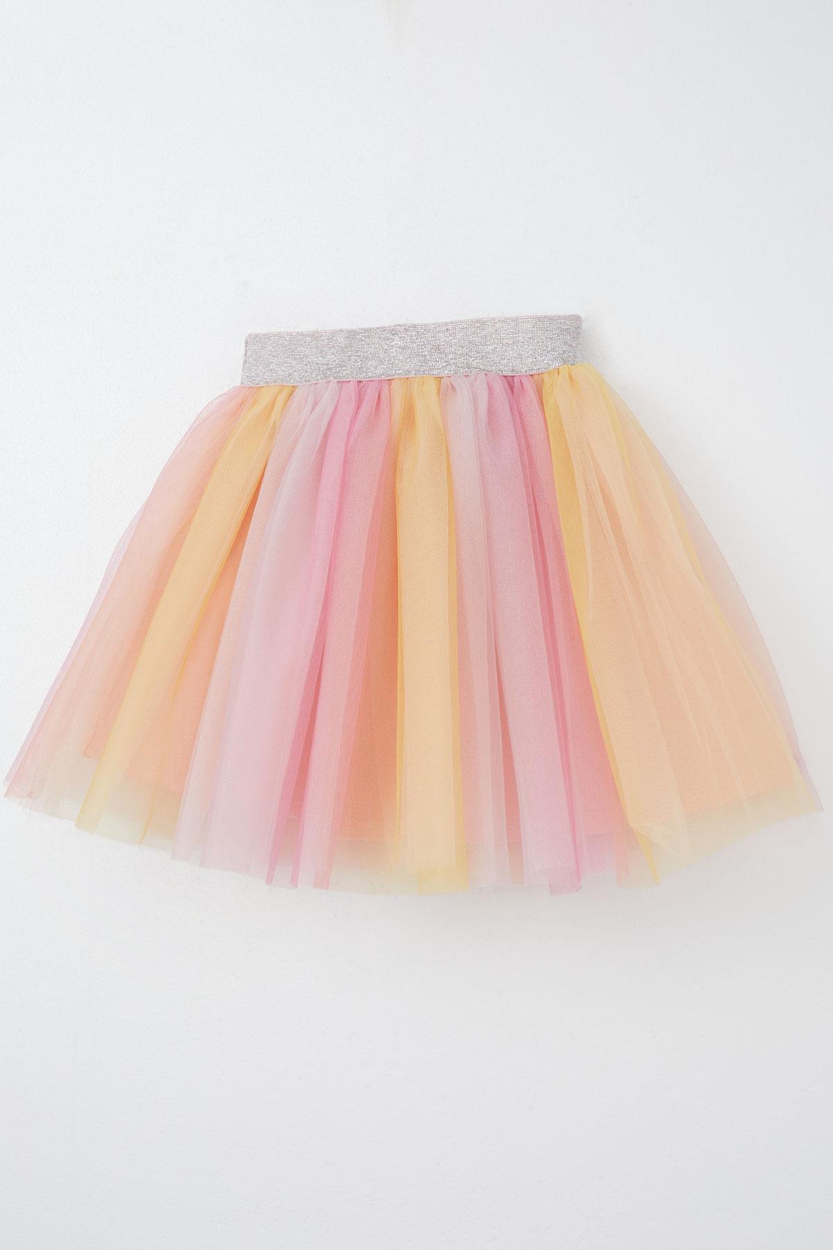 Breeze Kız Çocuk Tütü Etek Renkli Tüllü Karışık Renk (9-10 Yaş)