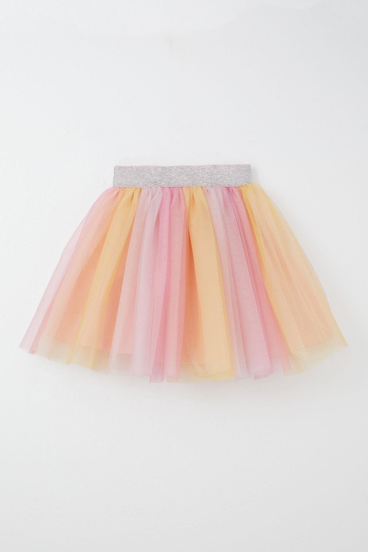 Breeze Kız Çocuk Tütü Etek Renkli Tüllü Karışık Renk (9-10 Yaş)