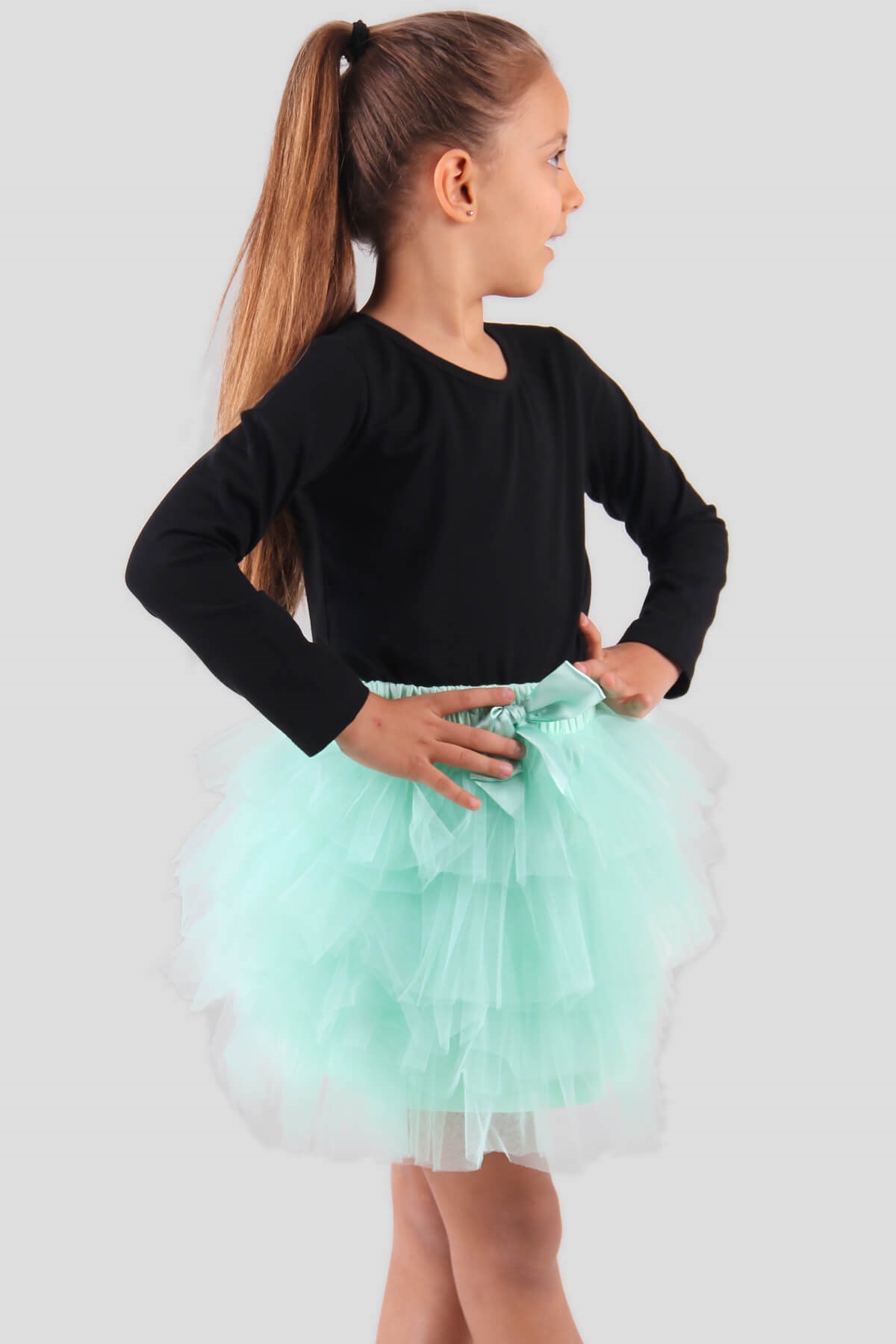 Breeze Kız Çocuk Tütü Etek Yeşil (7-12 Yaş)