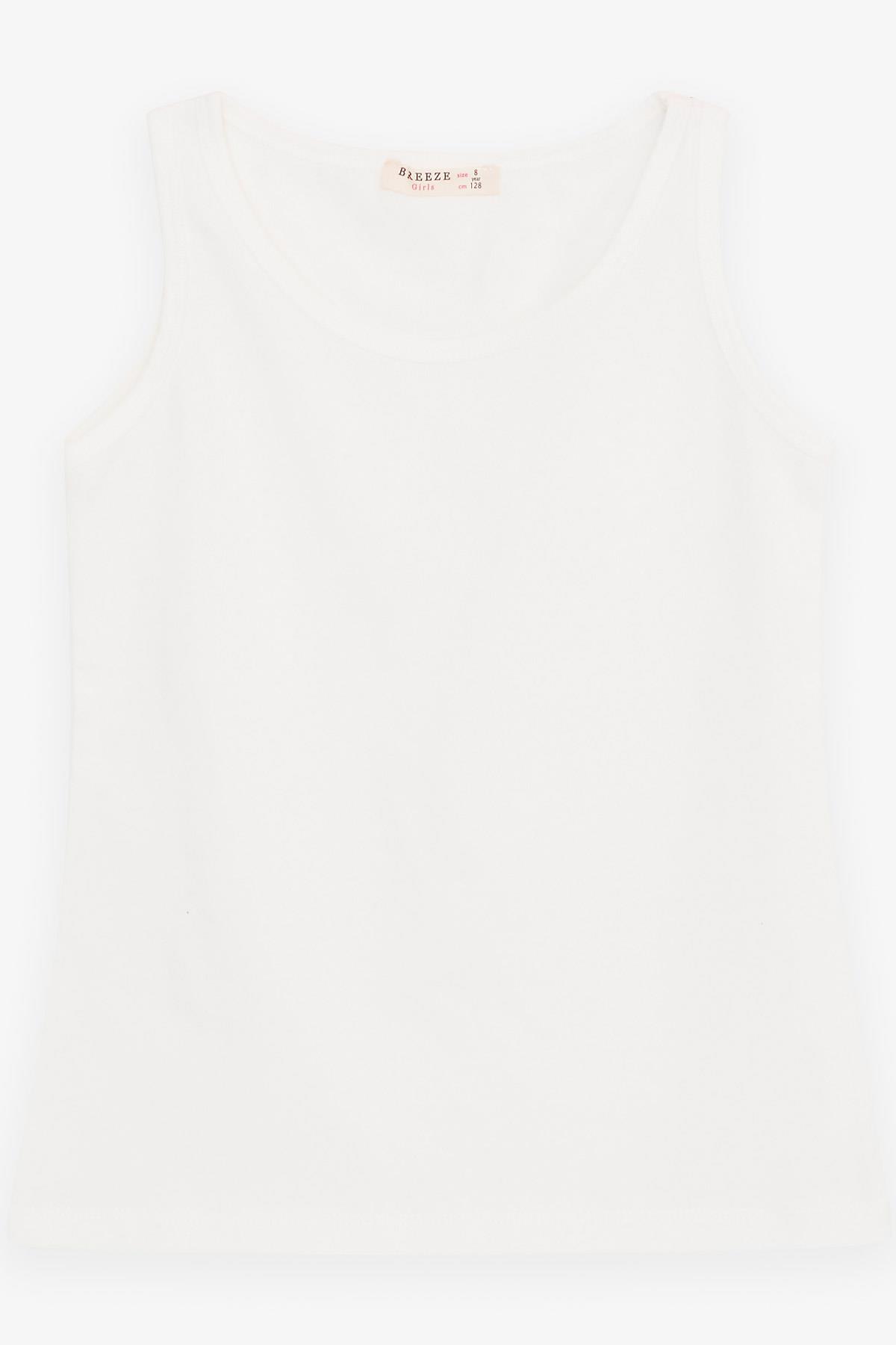 Breeze Kız Çocuk Üstü Crop 3 lü Kapri Taytlı Takım Neon Pembe (6-12 Yaş)