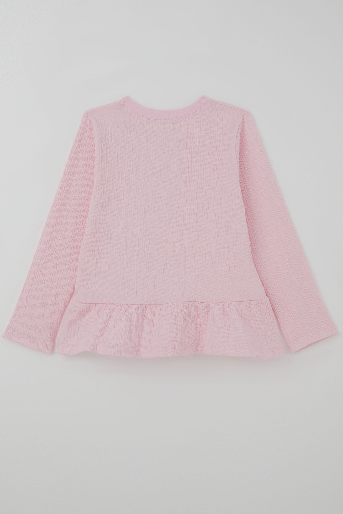 Breeze Kız Çocuk Uzun Kollu Bluz Fiyonk Aksesuarlı Pembe (4-8 Yaş)