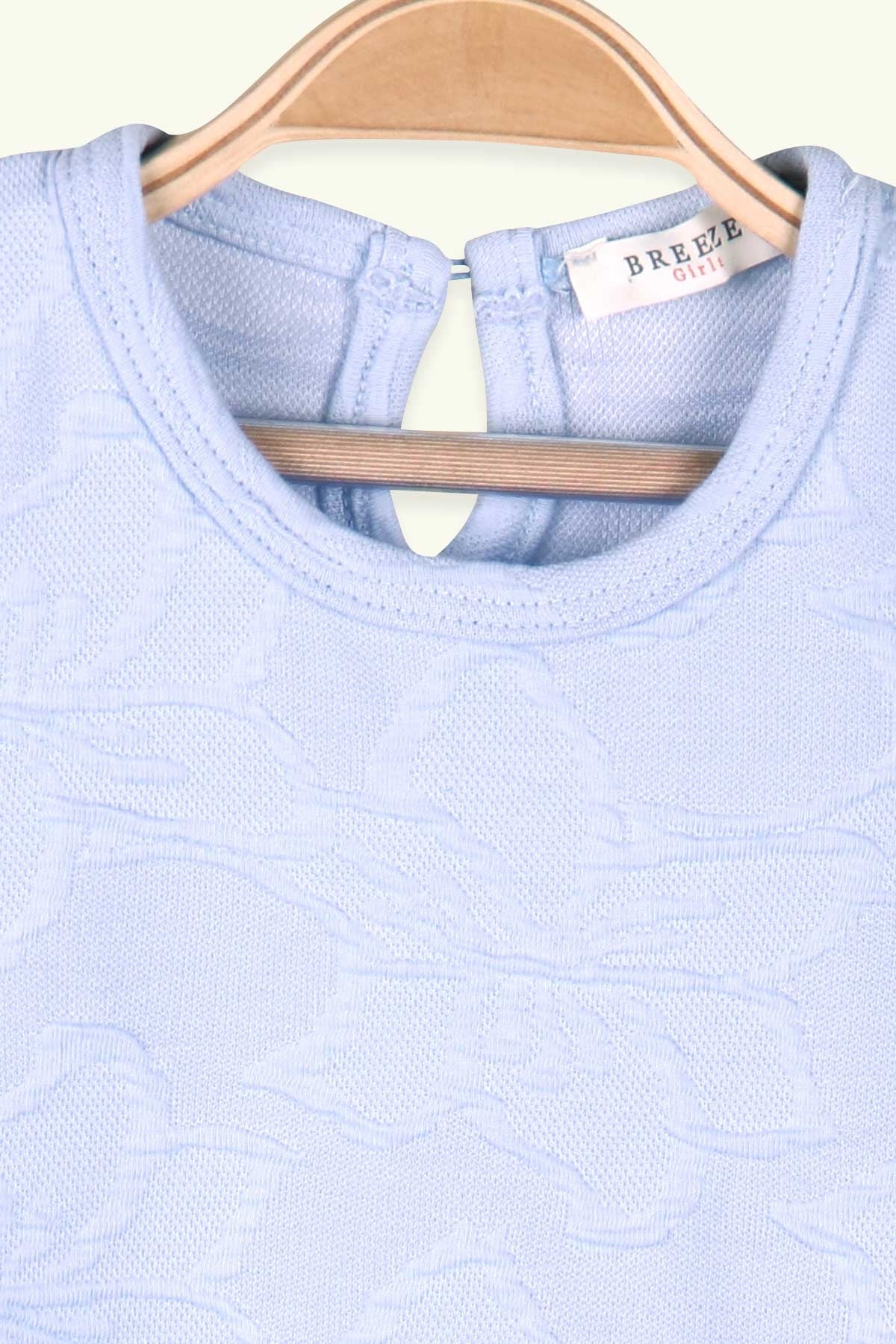 Breeze Kız Çocuk Uzun Kollu Elbise Basic Bebe Mavisi (1.5-5 Yaş)