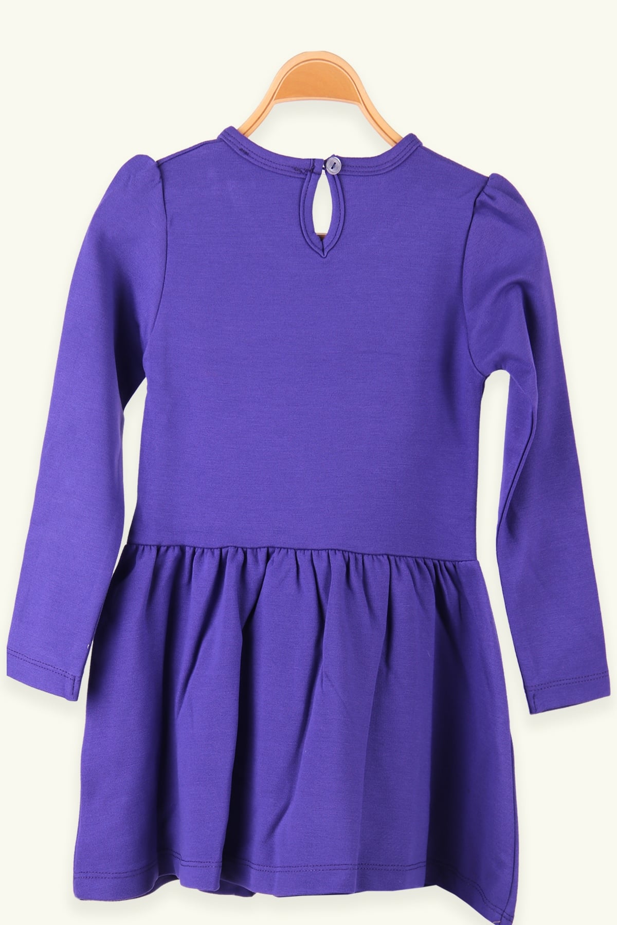 Breeze Kız Çocuk Uzun Kollu Elbise Basic Mor (3-7 Yaş)