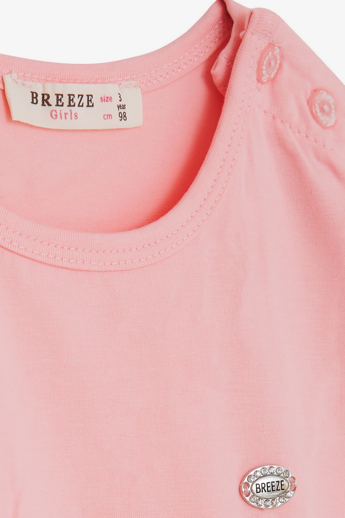 Breeze Kız Çocuk Uzun Kollu Elbise Fiyonklu Pembe (1.5-5 Yaş)
