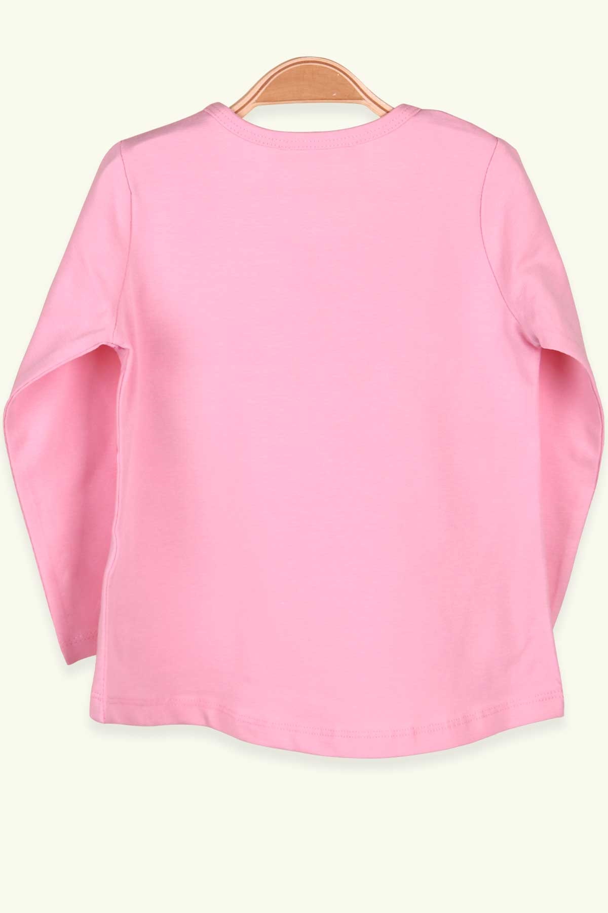 Breeze Kız Çocuk Uzun Kollu Tişört Ayıcıklı Pudra (1.5-5 Yaş)