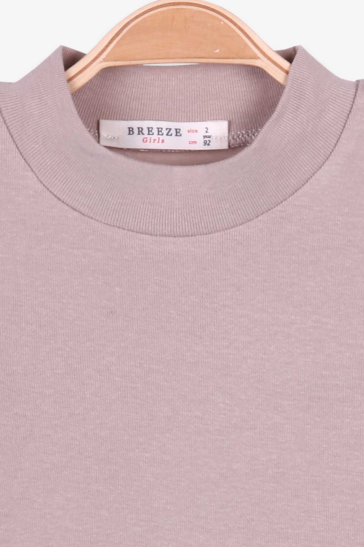 Breeze Kız Çocuk Uzun Kollu Tişört Basic Bej (2-10 Yaş)