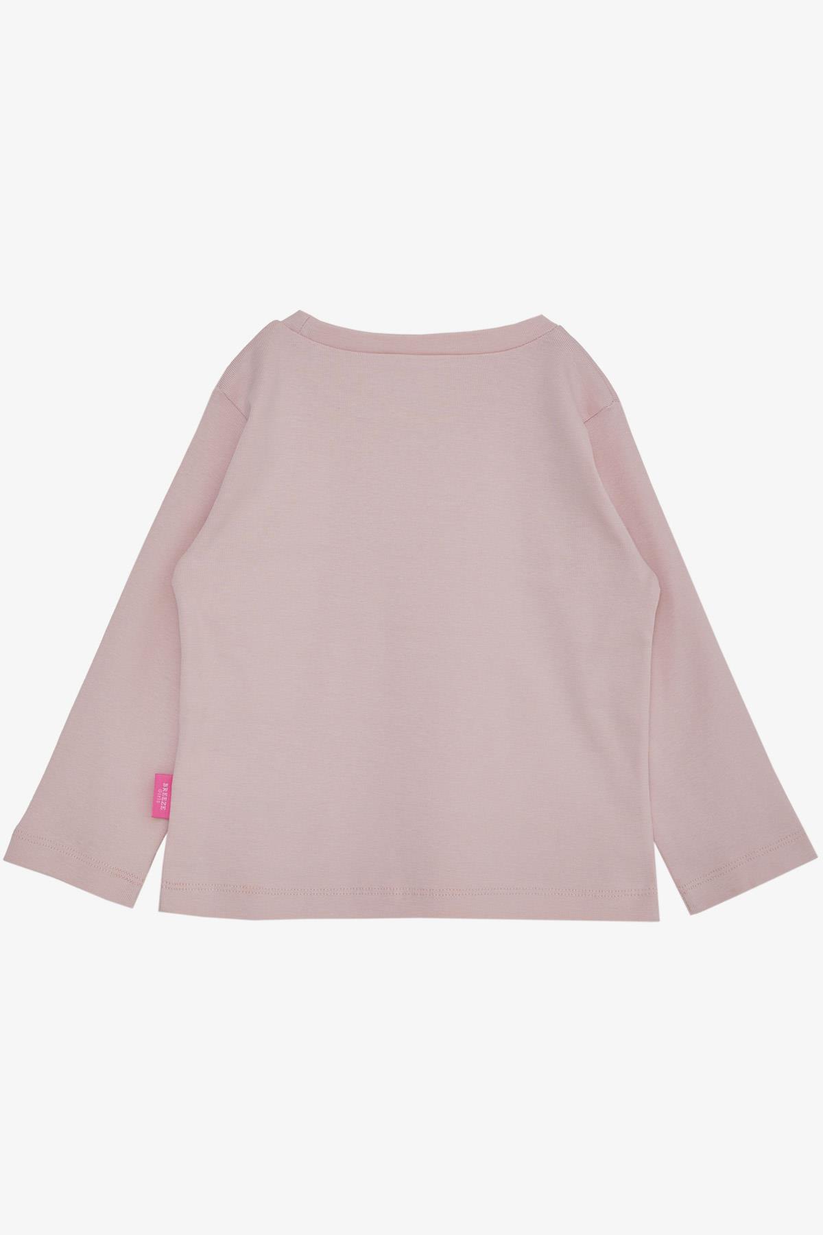 Breeze Kız Çocuk Uzun Kollu Tişört Basic Pudra (1-4 Yaş)