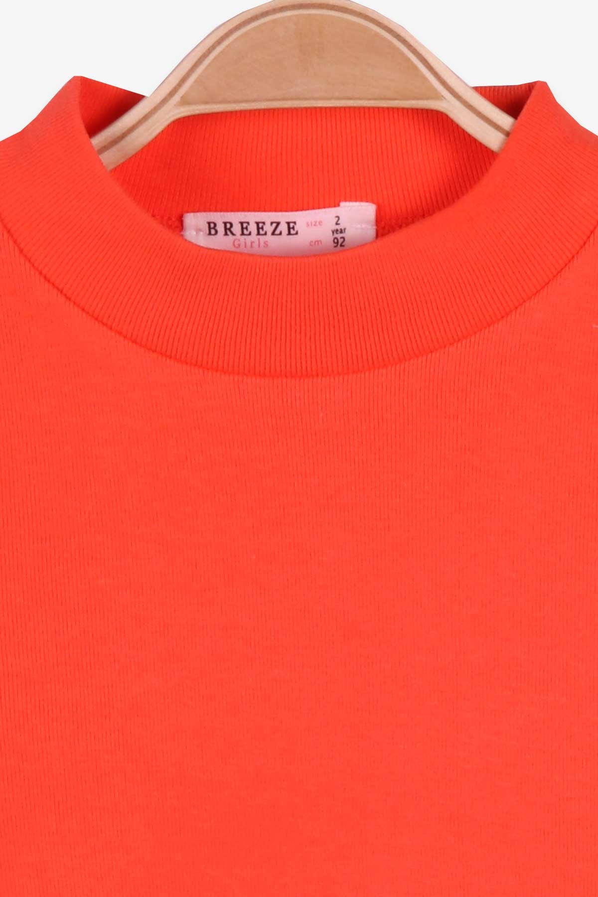 Breeze Kız Çocuk Uzun Kollu Tişört Basic Turuncu (2-10 Yaş)