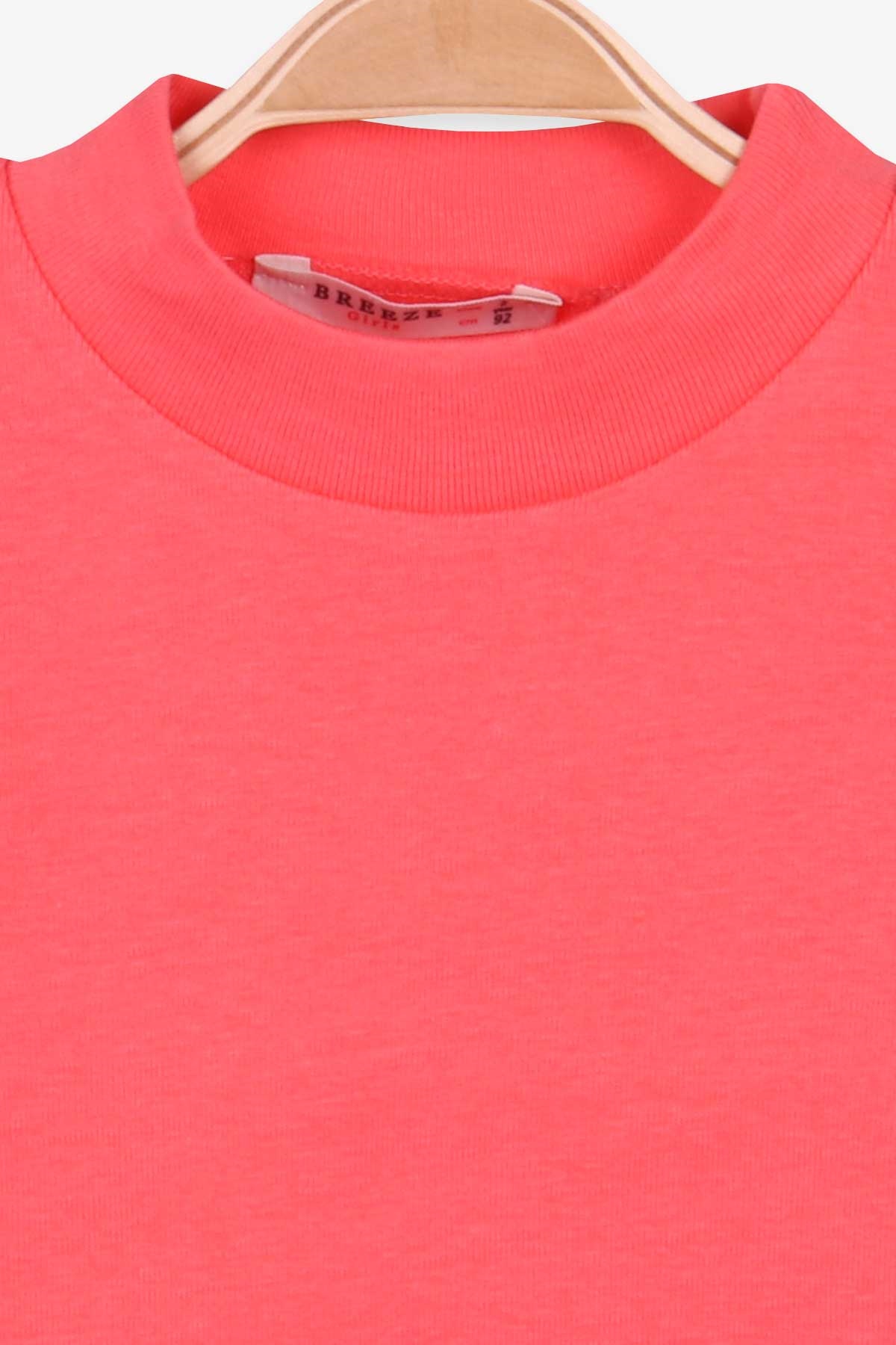 Breeze Kız Çocuk Uzun Kollu Tişört Basic Mercan (2-10 Yaş)
