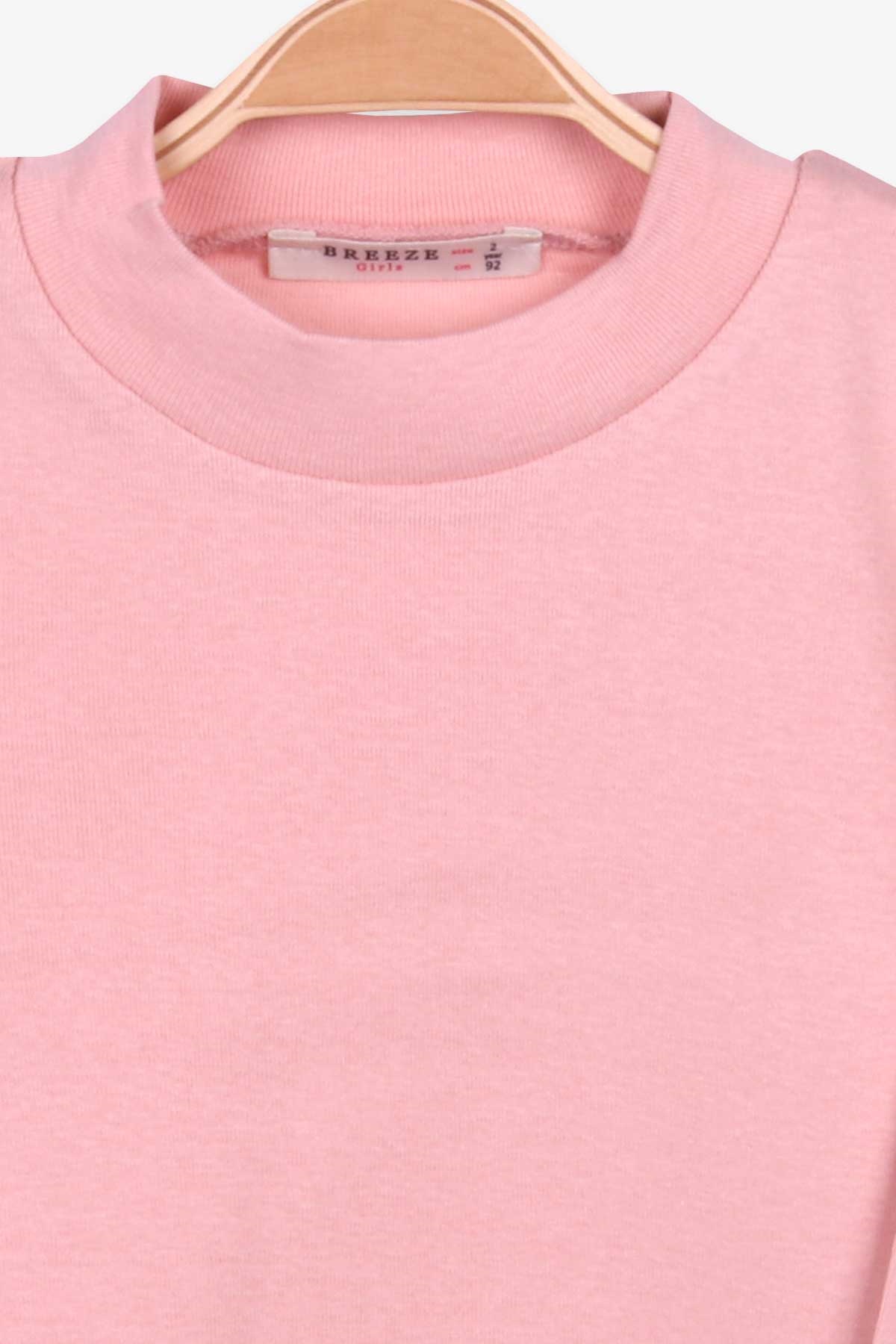 Breeze Kız Çocuk Uzun Kollu Tişört Basic Pudra (2-10 Yaş)