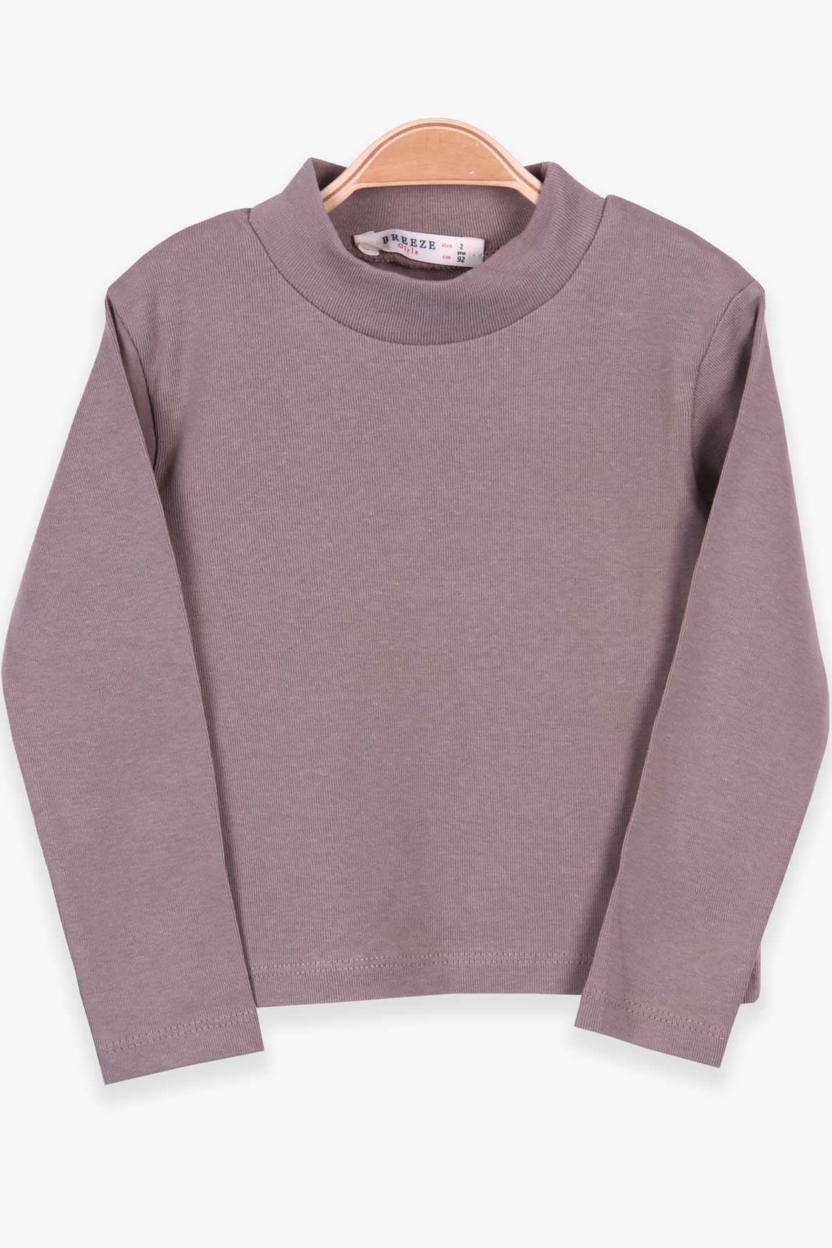 Breeze Kız Çocuk Uzun Kollu Tişört Basic Vizon (2-10 Yaş)