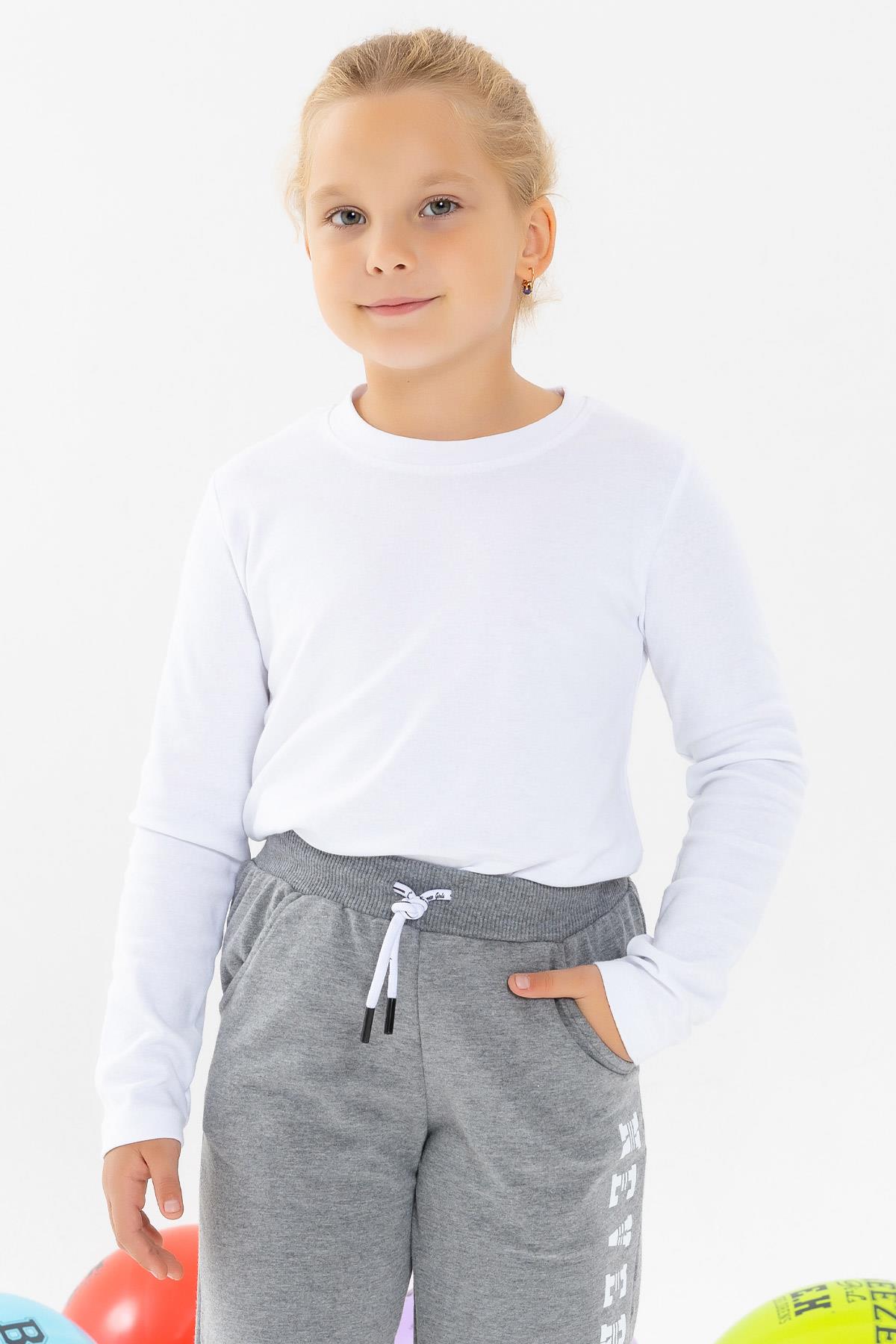 Breeze Kız Çocuk Uzun Kollu Tişört Basic Beyaz (5-12 Yaş)