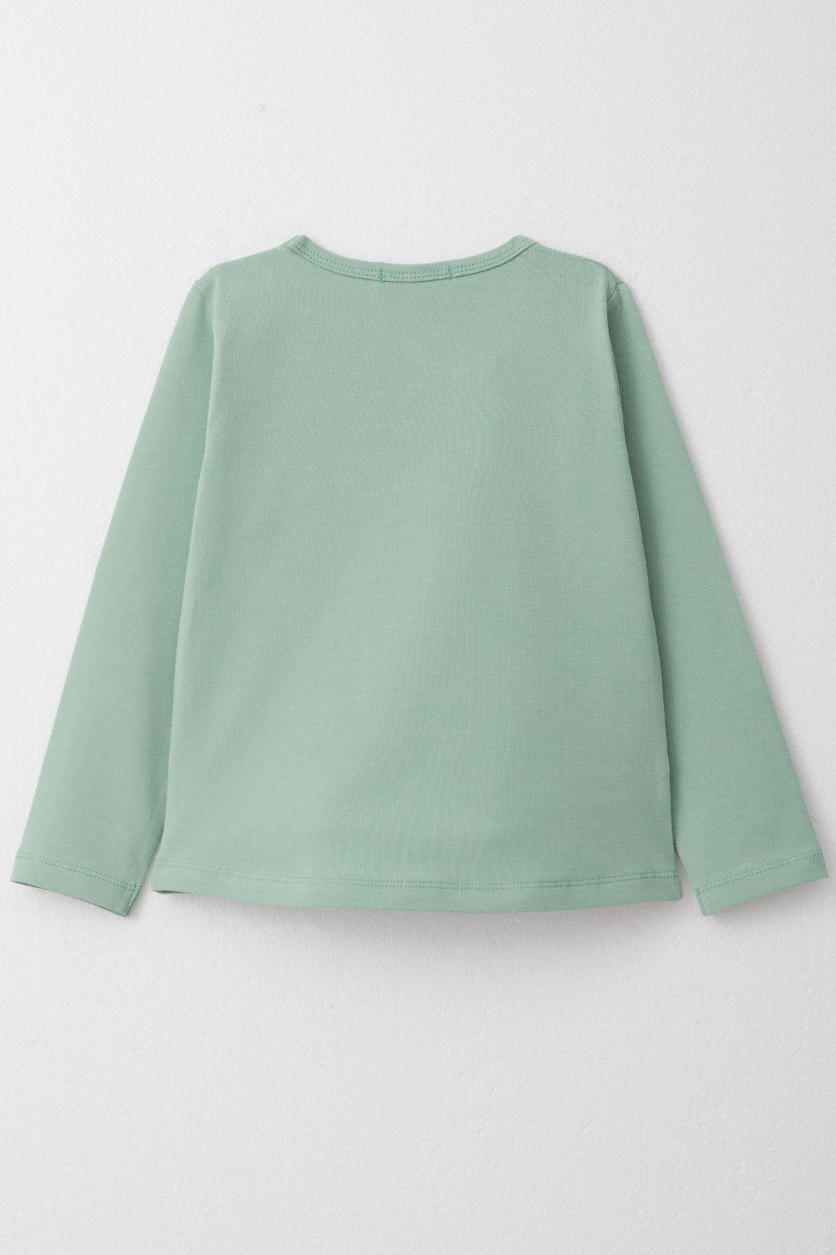 Breeze Kız Çocuk Uzun Kollu Tişört Basic Mint Yeşili (3-4 Yaş)