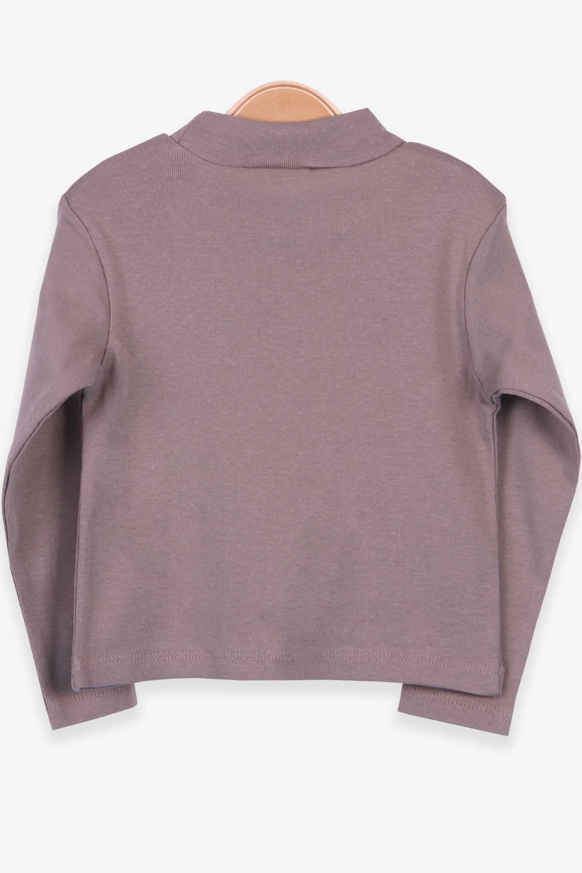 Breeze Kız Çocuk Uzun Kollu Tişört Basic Vizon (2-10 Yaş)