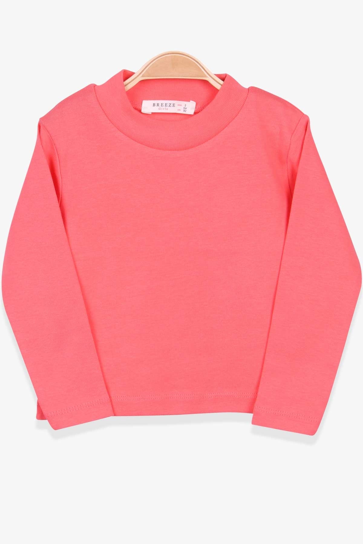 Breeze Kız Çocuk Uzun Kollu Tişört Basic Mercan (2-10 Yaş)