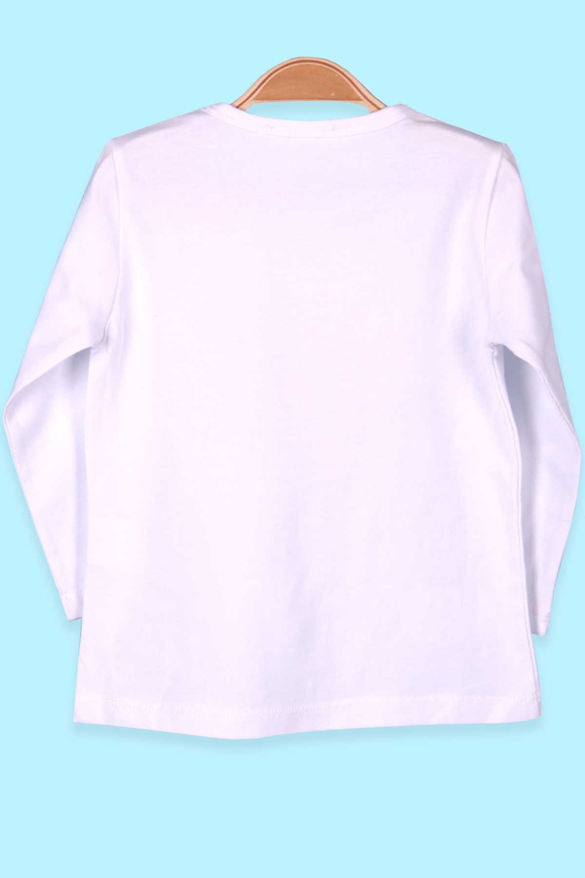 Breeze Kız Çocuk Uzun Kollu Tişört Fiyonklu Fil Baskılı Beyaz (1.5-5 Yaş)