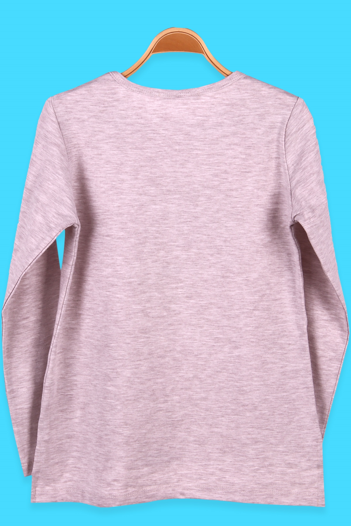 Breeze Kız Çocuk Uzun Kollu Tişört Taşlı Yazılı Bej (10-16 Yaş)