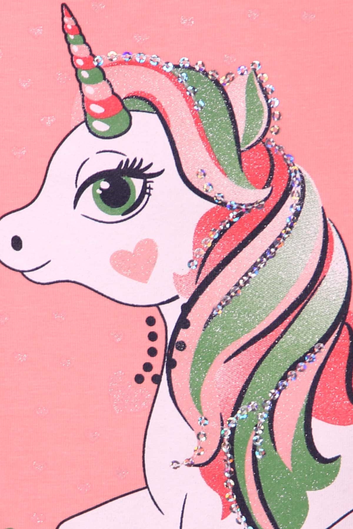 Breeze Kız Çocuk Uzun Kollu Tişört Unicorn Somon (2-6 Yaş)