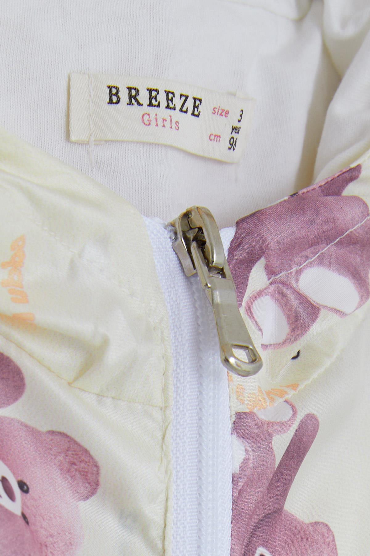 Breeze Kız Çocuk Yağmurluk Ayıcık Desenli Krem (1-5 Yaş)