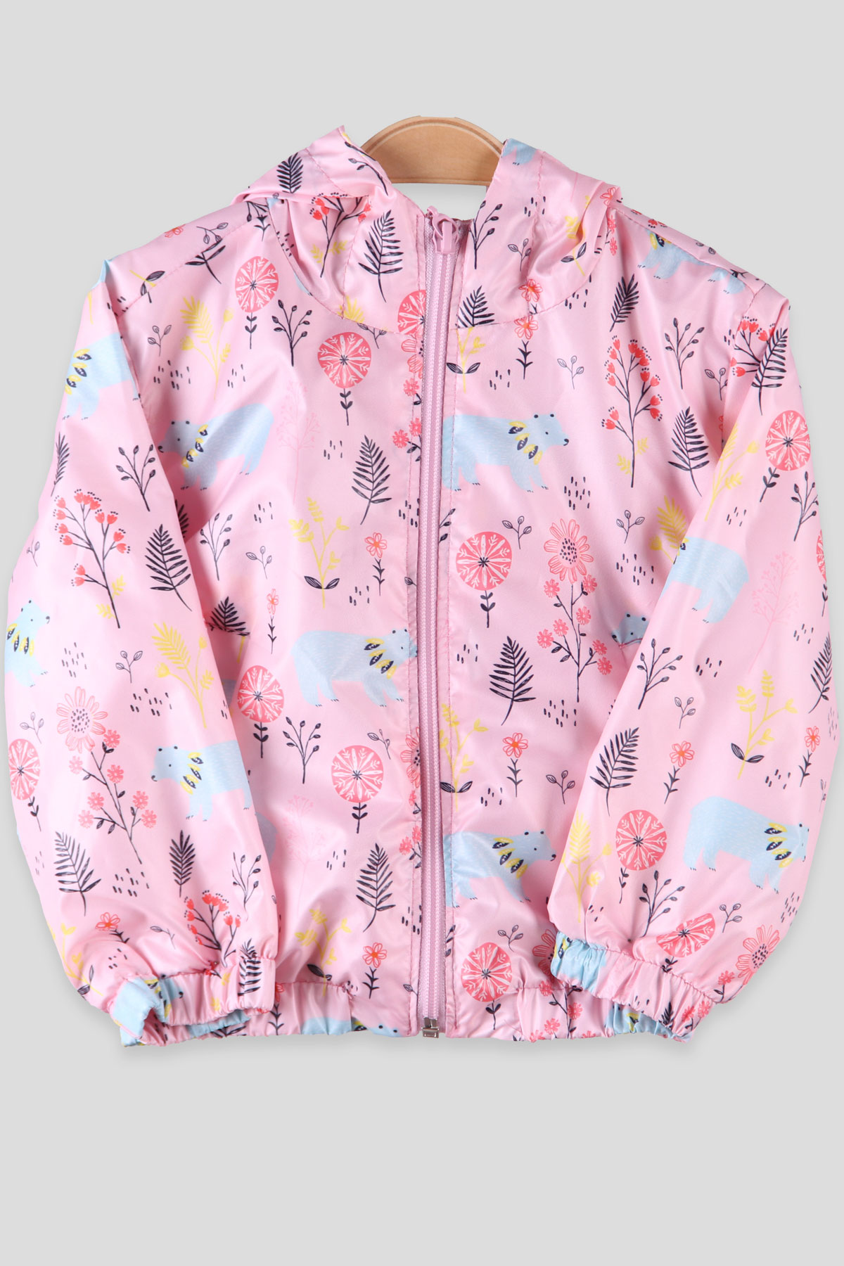 Breeze Kız Çocuk Yağmurluk Ayıcık Desenli  Pembe (1-4 Yaş)