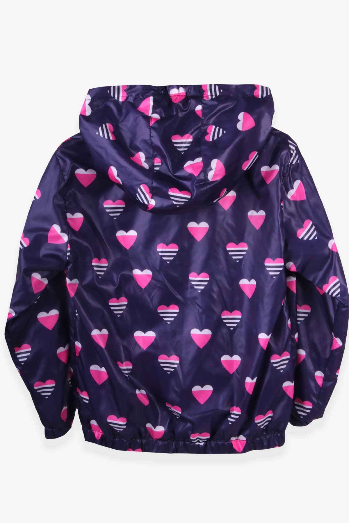 Breeze Kız Çocuk Yağmurluk Kalp Desenli Mor (7-10 Yaş)