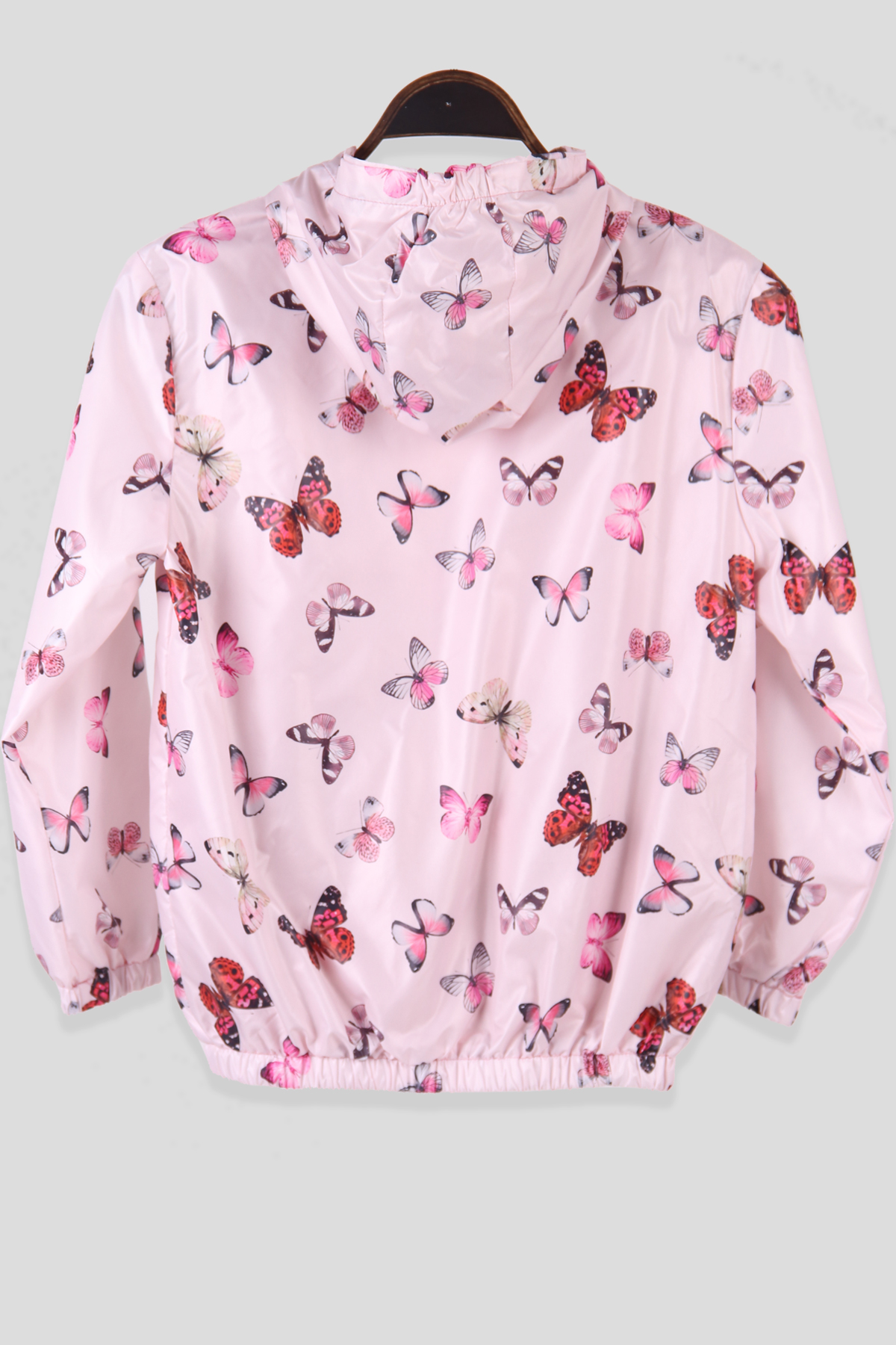 Breeze Kız Çocuk Yağmurluk Kelebek Desenli Pembe (9-12 Yaş)
