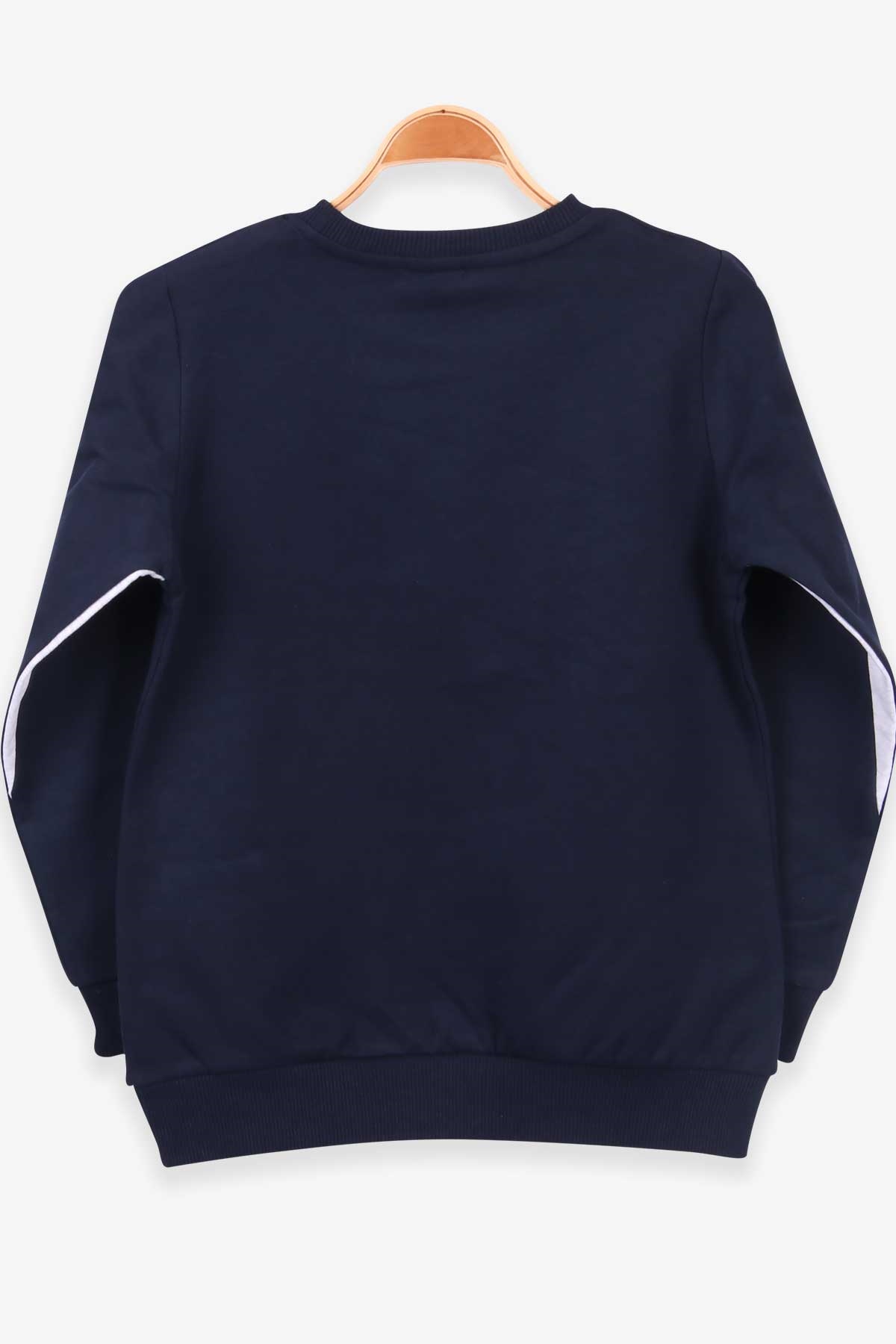Breeze Kız ÇocukSweatshirt Simli Ayakkabı Baskılı Lacivert (9-14 Yaş)