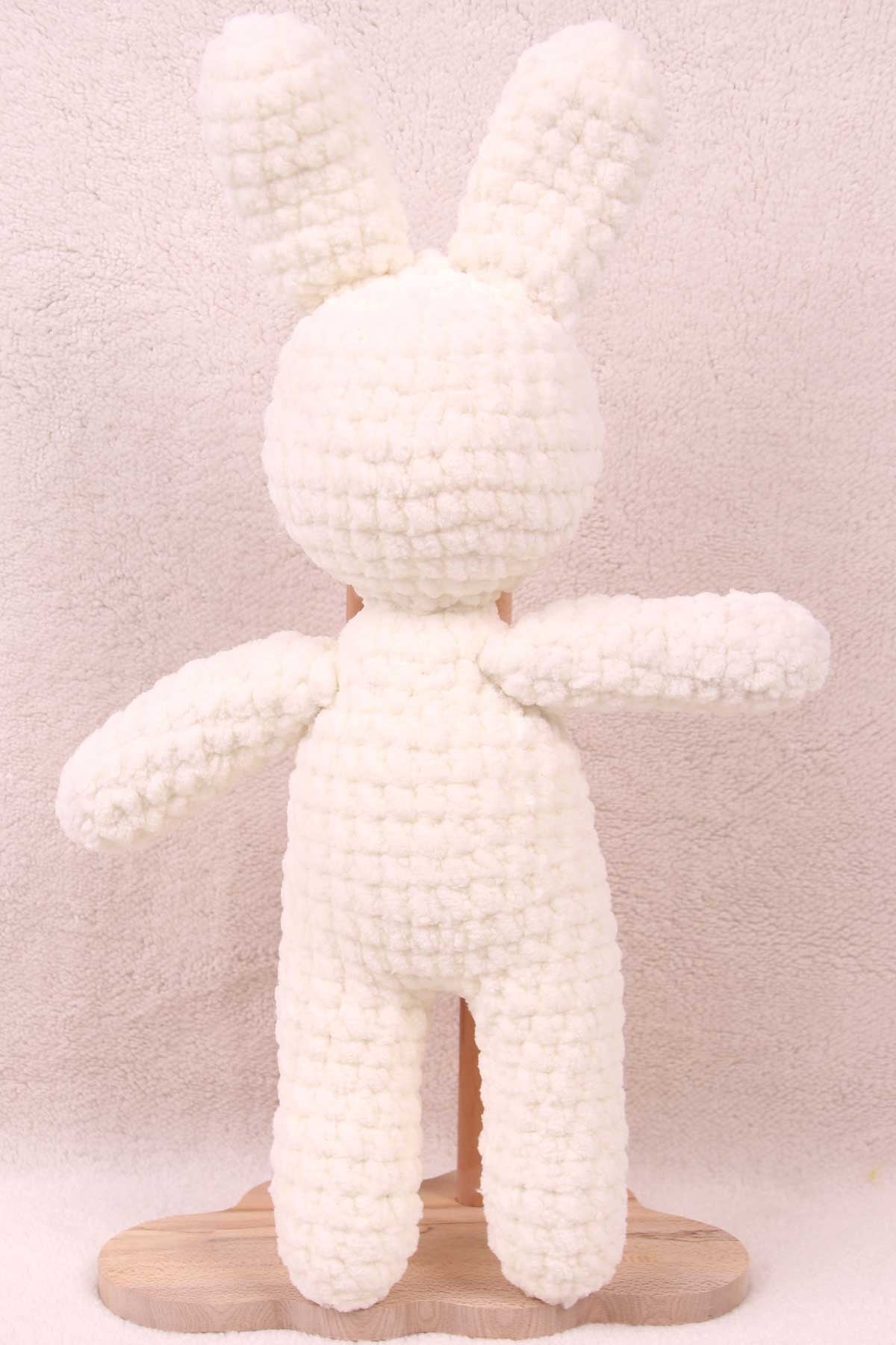 Breeze Tavşan Bebek Amigurumi Organik Oyuncak Ekru (Boy 38 cm)