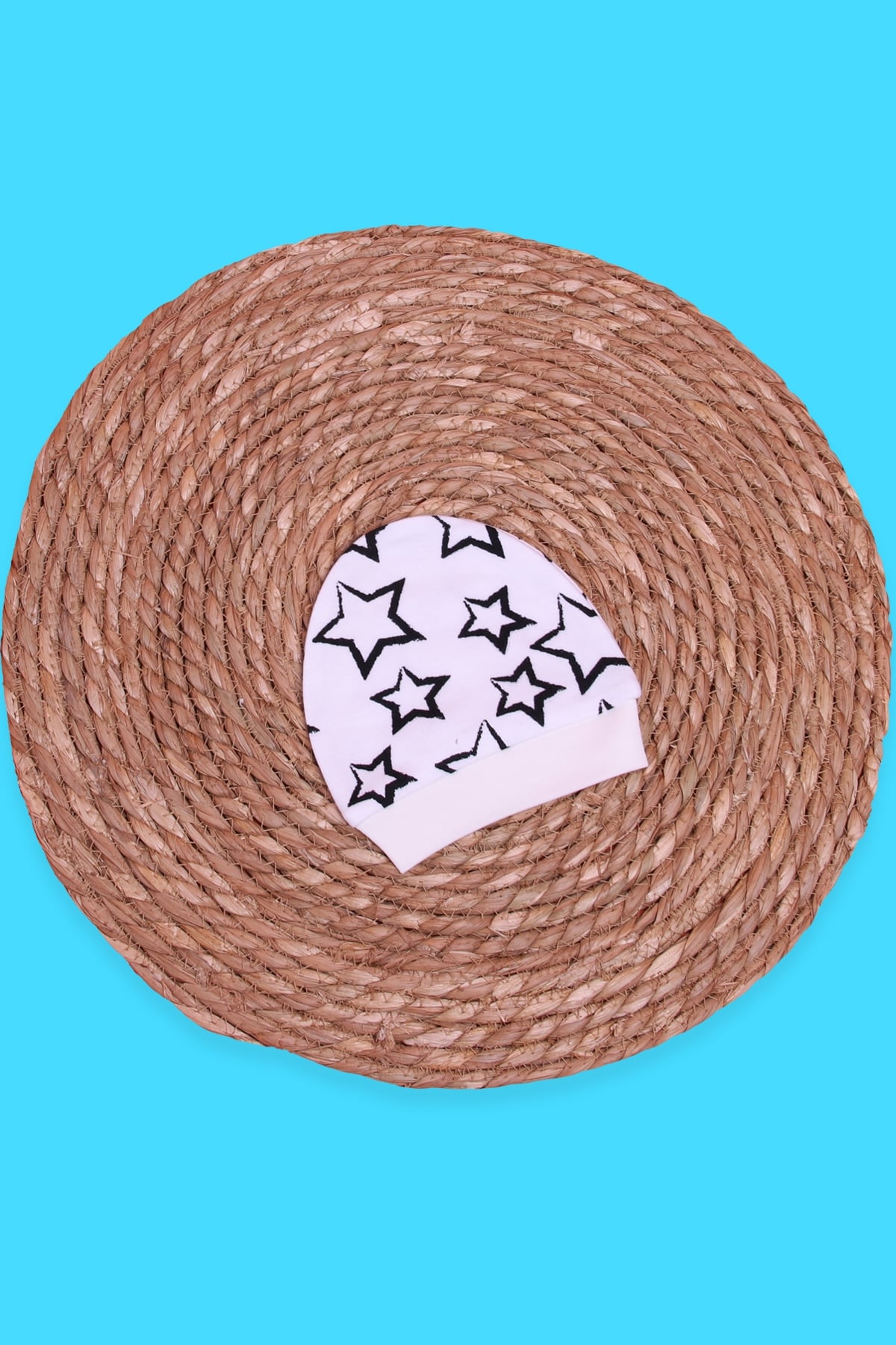 Breeze Yeni Doğan Bebek Şapkası Yıldız Desenli Beyaz (Standart)