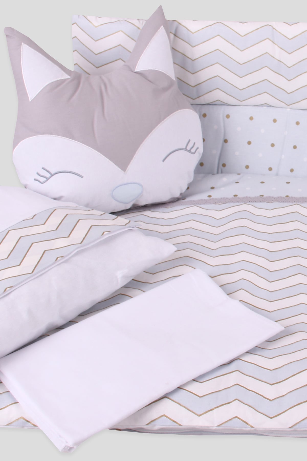 Breeze Yeni Doğan Oyun Parkı Seti Kedili Mavi (Standart)
