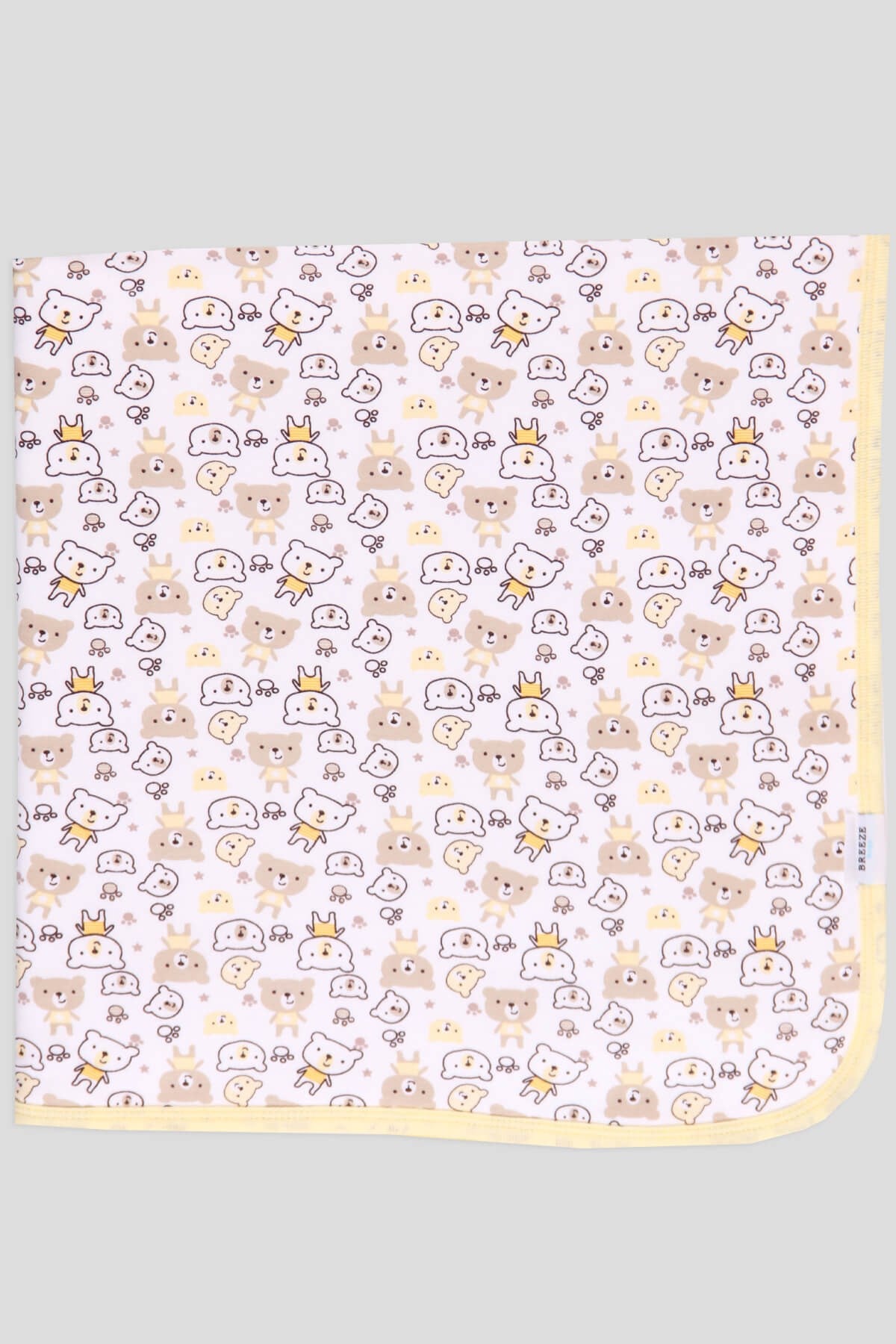 Breeze Yenidoğan Bebek Battaniyesi Ayıcıklı (74 x 87 ) Sarı (Standart)